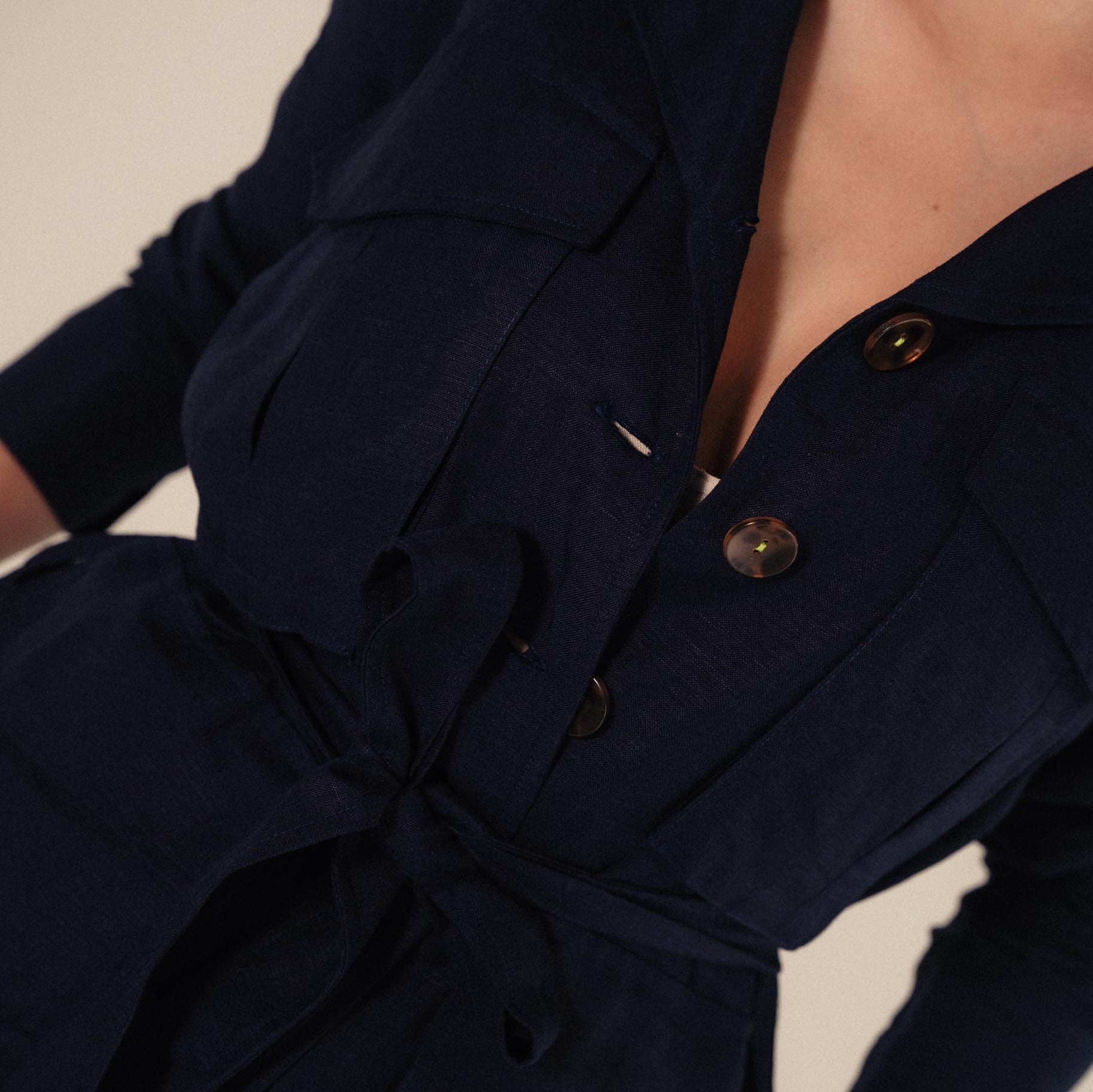 SAFARI jacket - NAVY blue - DIVINA CASTIDAD