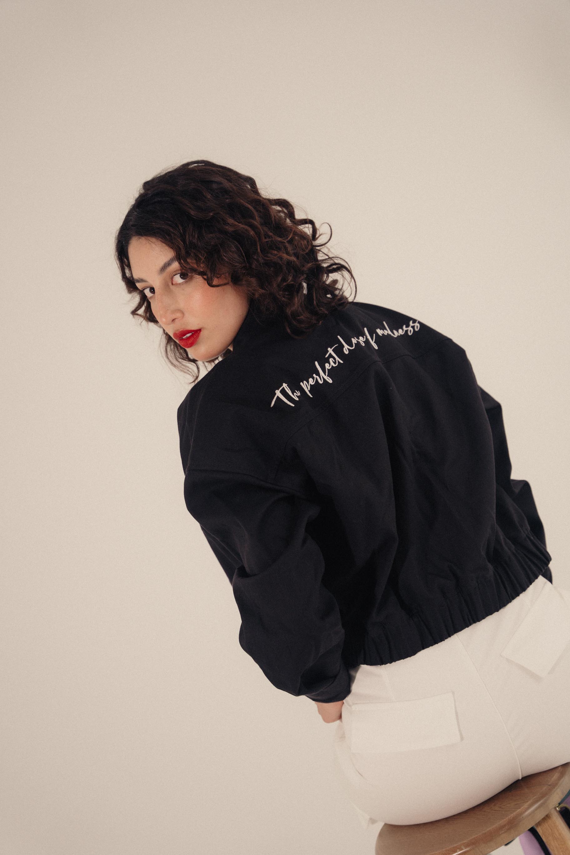 BOMBER jacket - NEGRO - DIVINA CASTIDAD