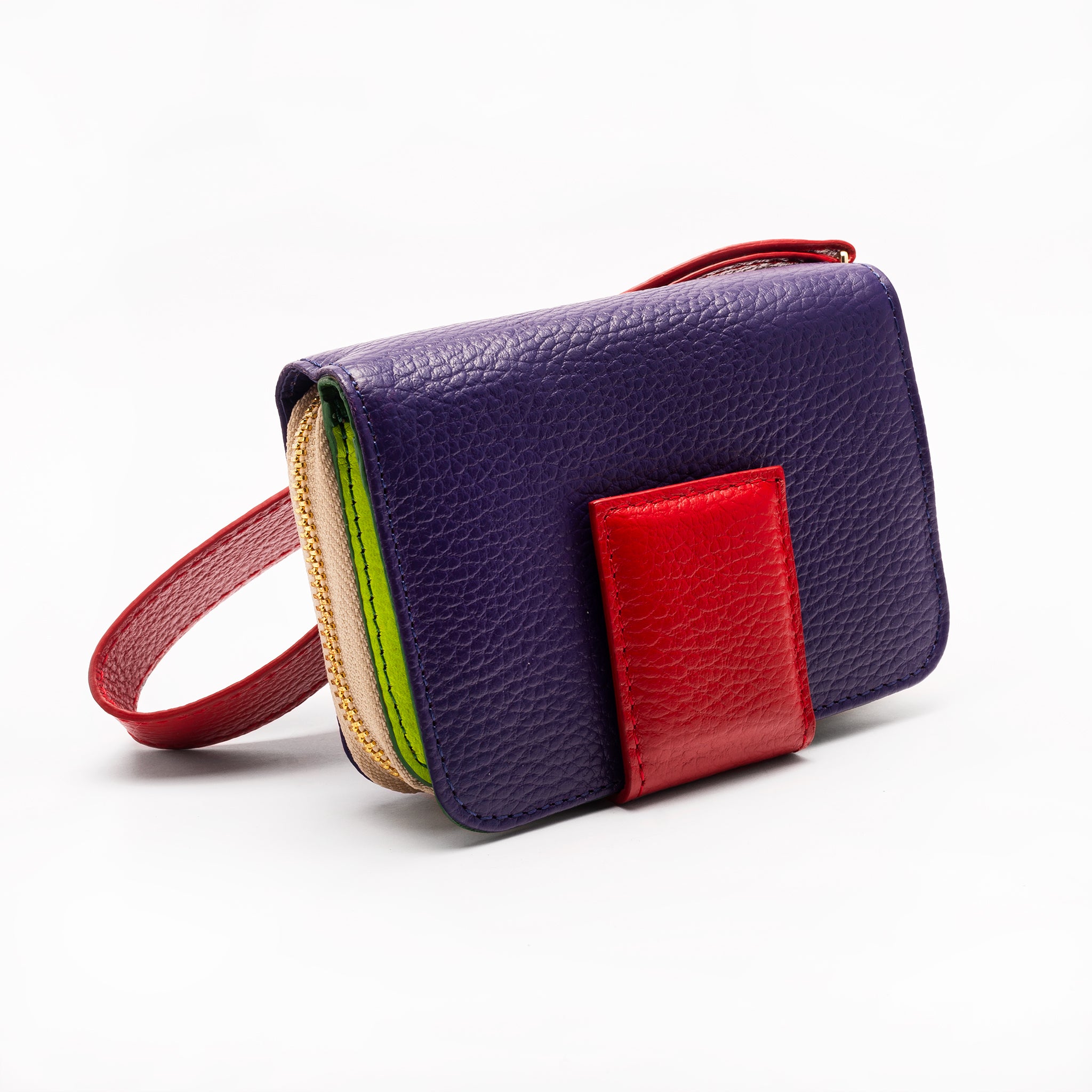 WALLET zipper - VIOLETA obispo + ROJO DIVINA CASTIDAD