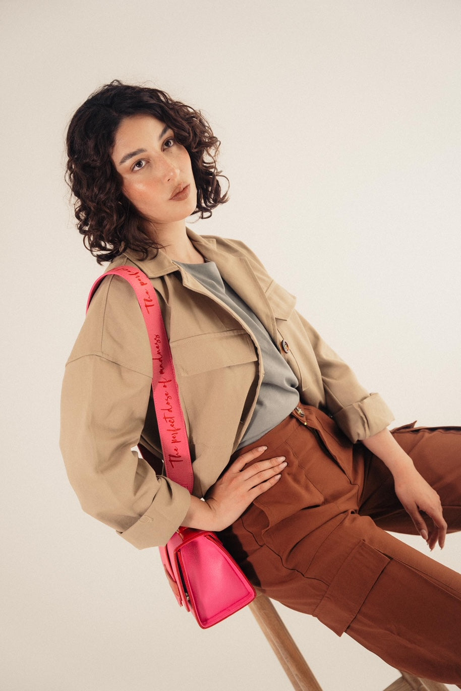 BOMBER jacket - TAUPE - DIVINA CASTIDAD
