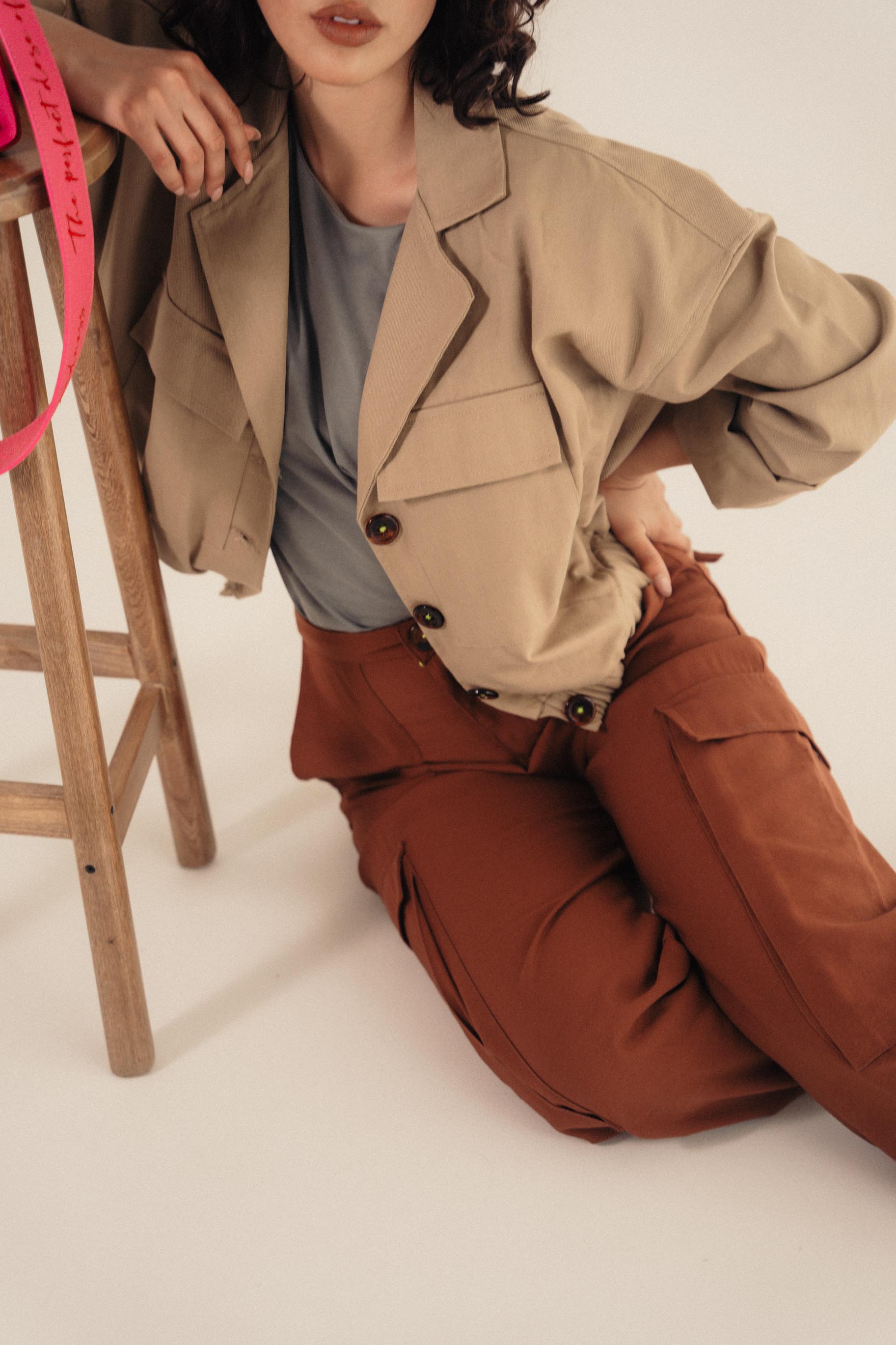 BOMBER jacket - TAUPE - DIVINA CASTIDAD