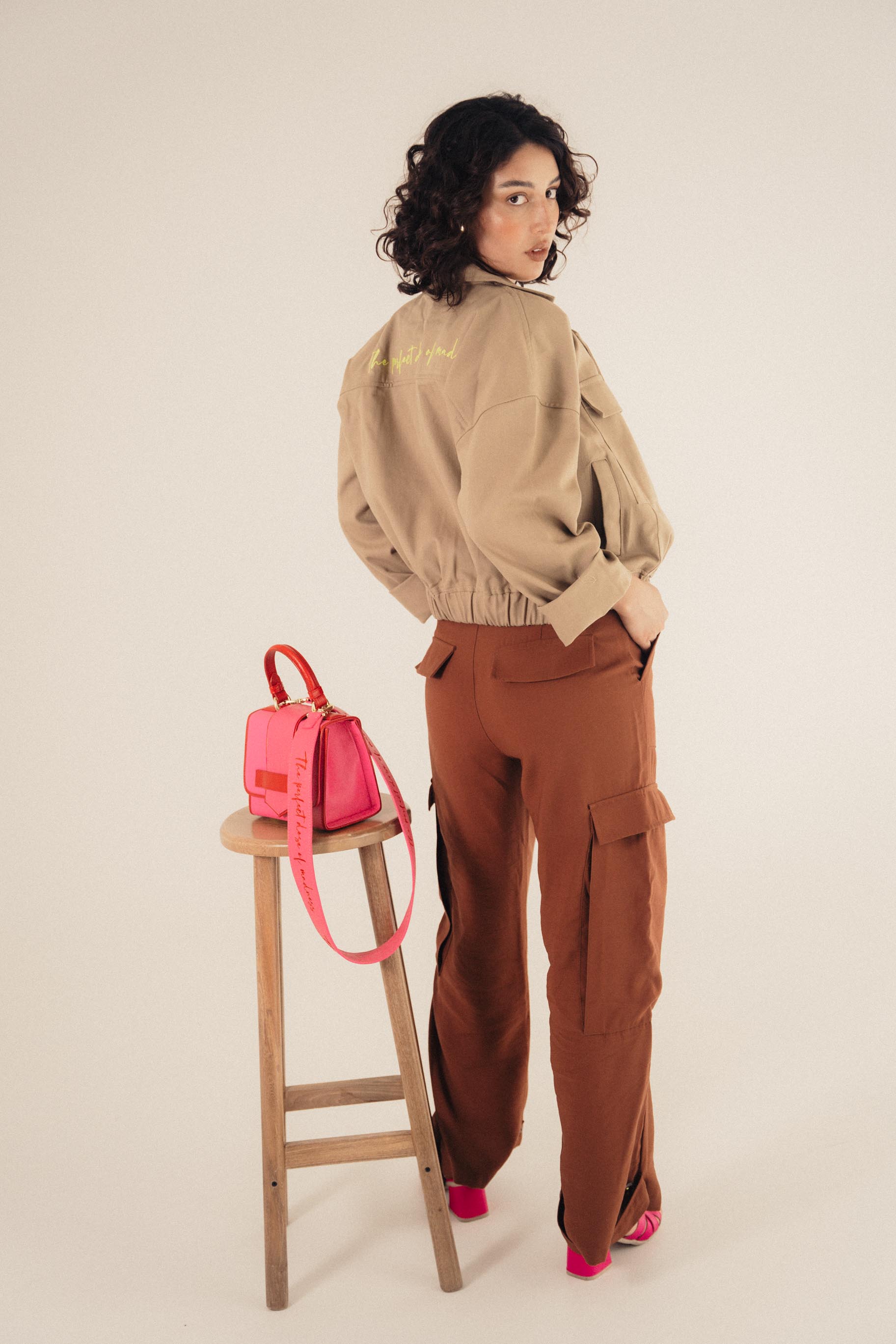 BOMBER jacket - TAUPE - DIVINA CASTIDAD