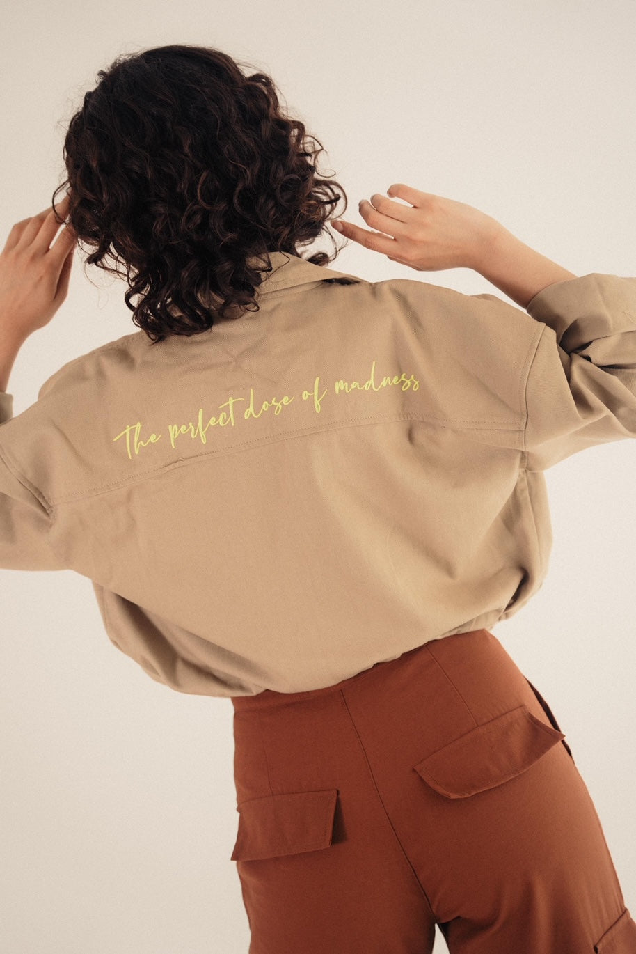 BOMBER jacket - TAUPE - DIVINA CASTIDAD