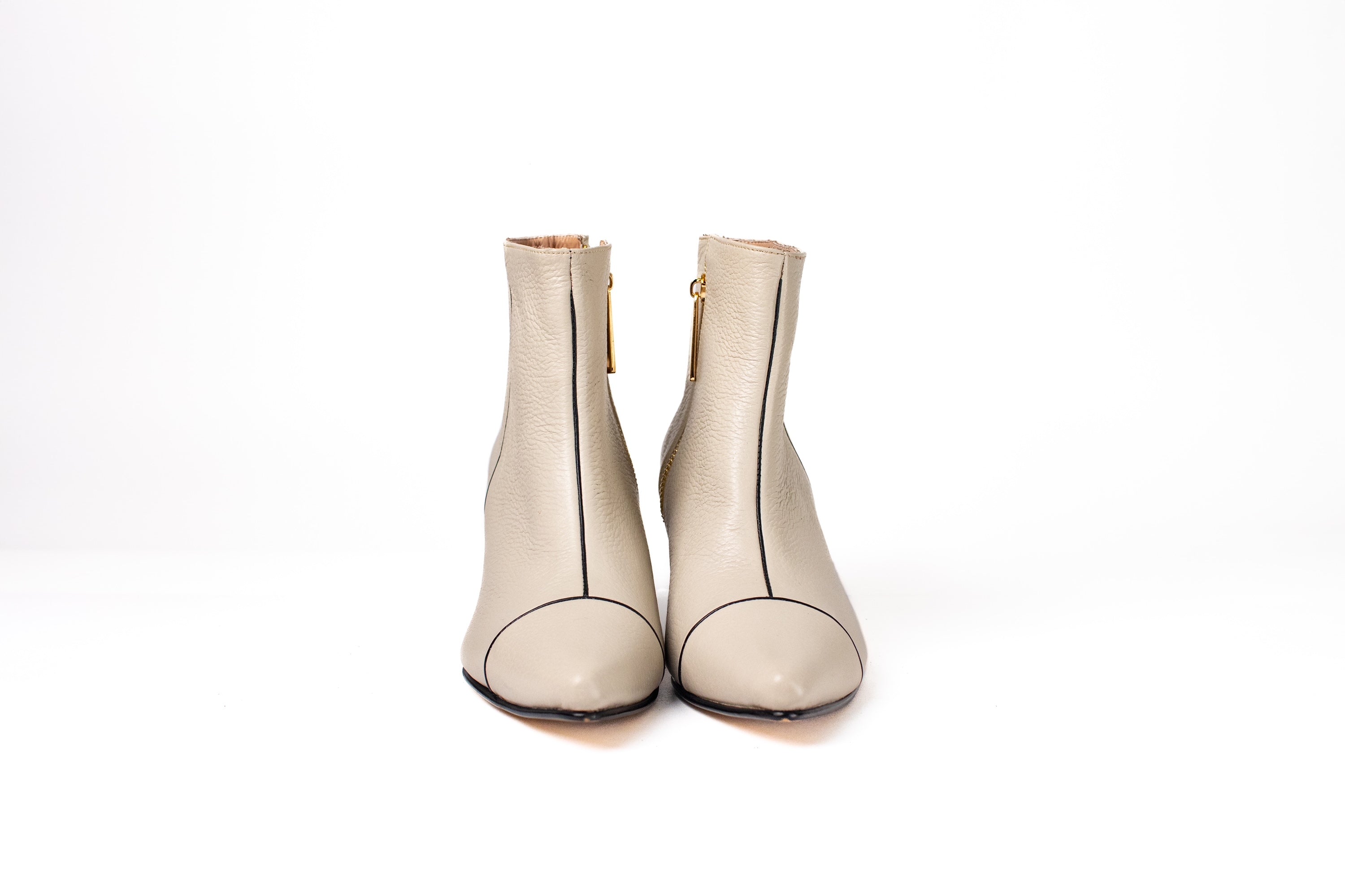 ANKLE boots - Beige x negro