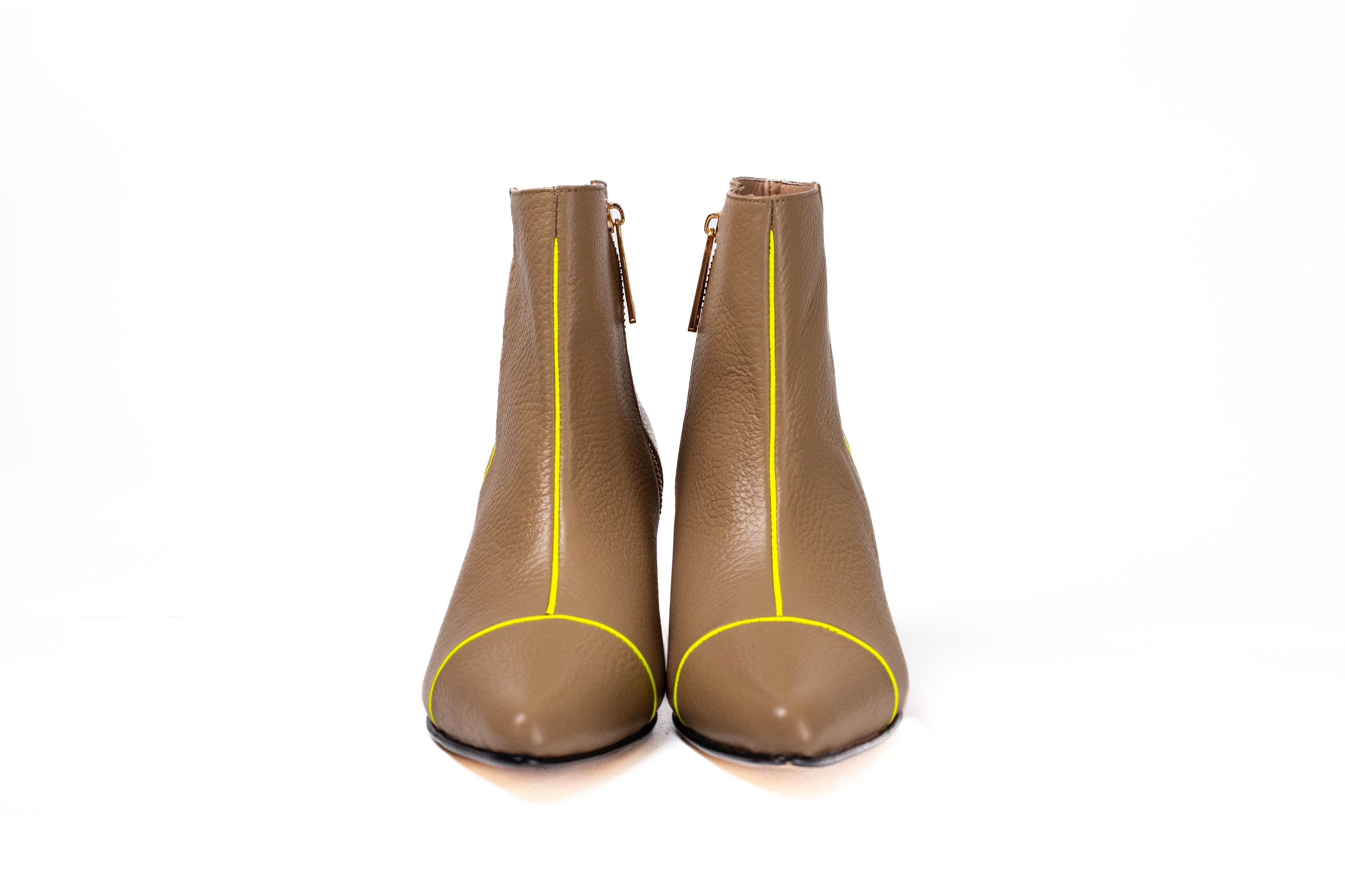 ANKLE boots - Cocoa x Limón neón