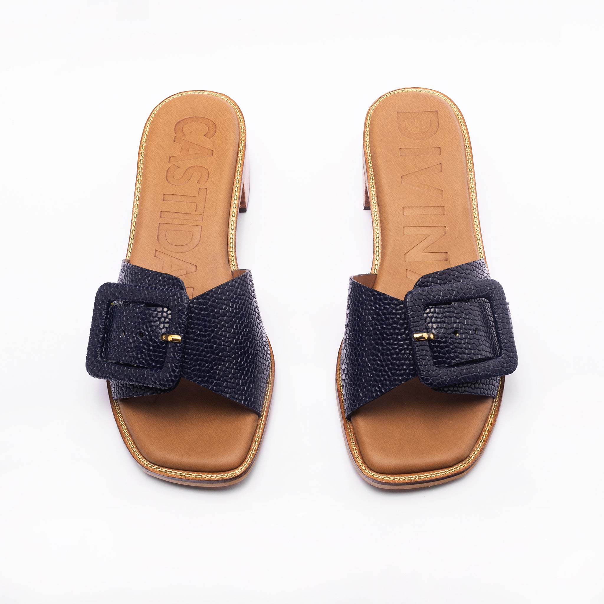 PALA hebilla SANDAL - navy BLUE - DIVINA CASTIDAD