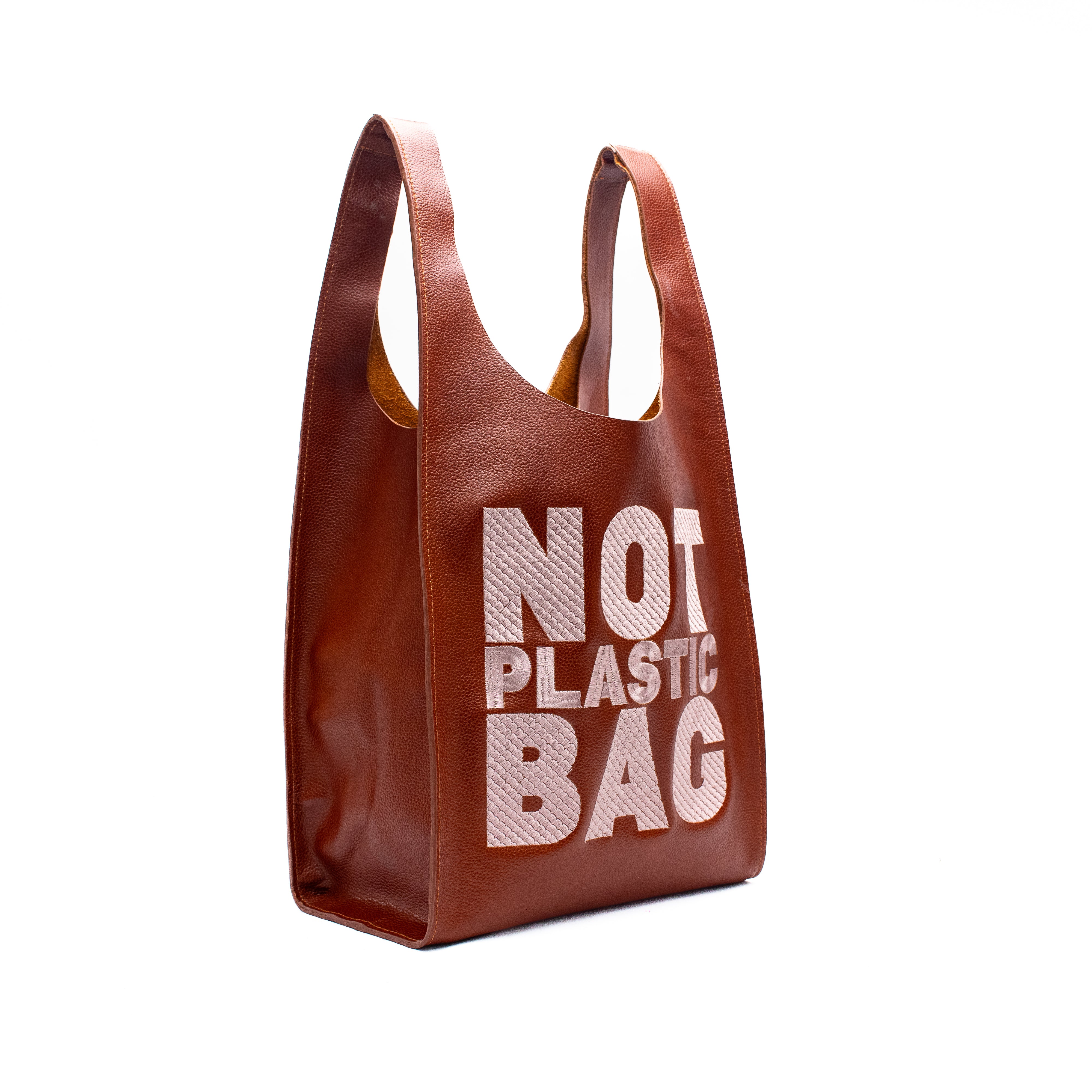 PLASTIC BAG midi - miel x taupe