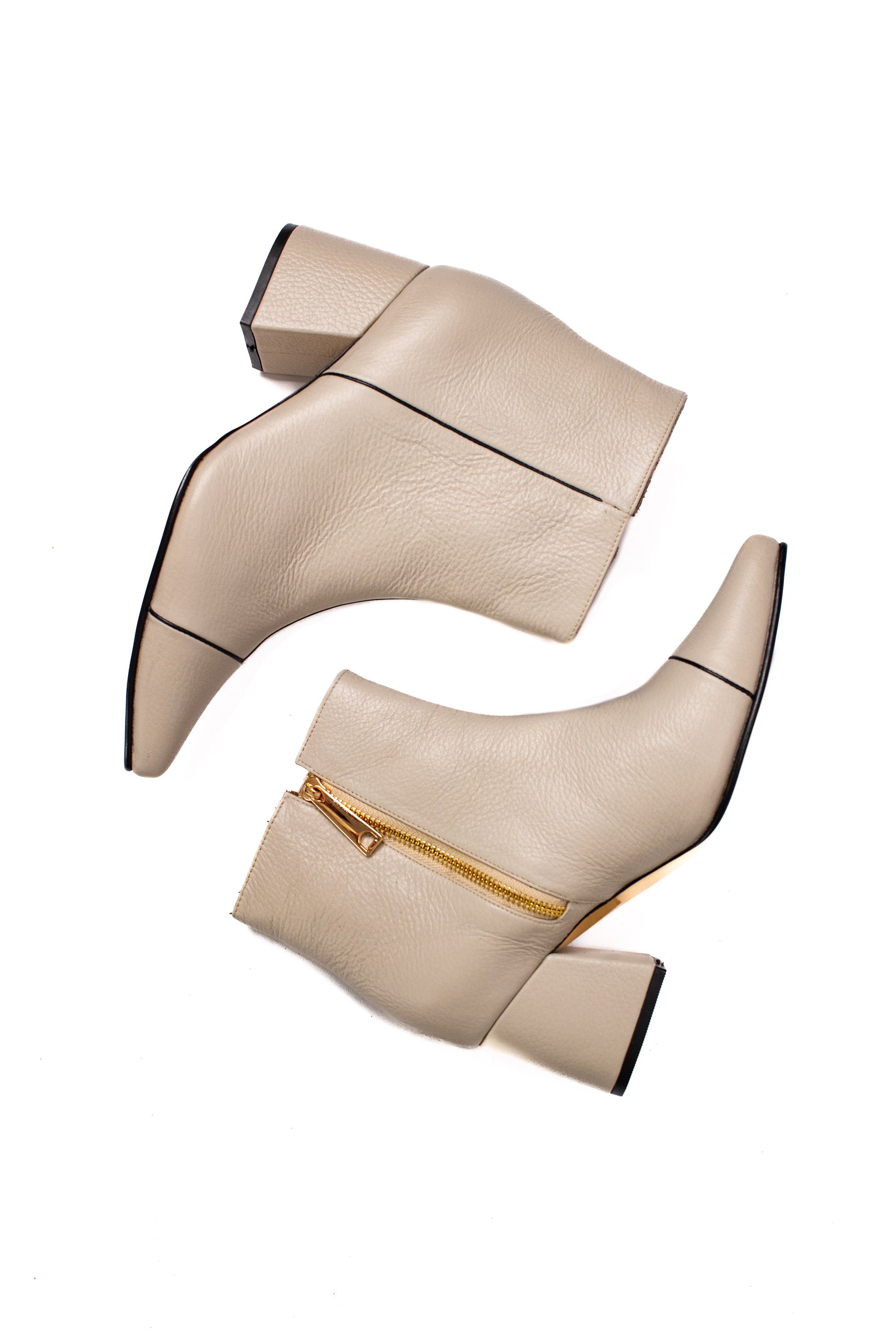 ANKLE boots - Beige x negro