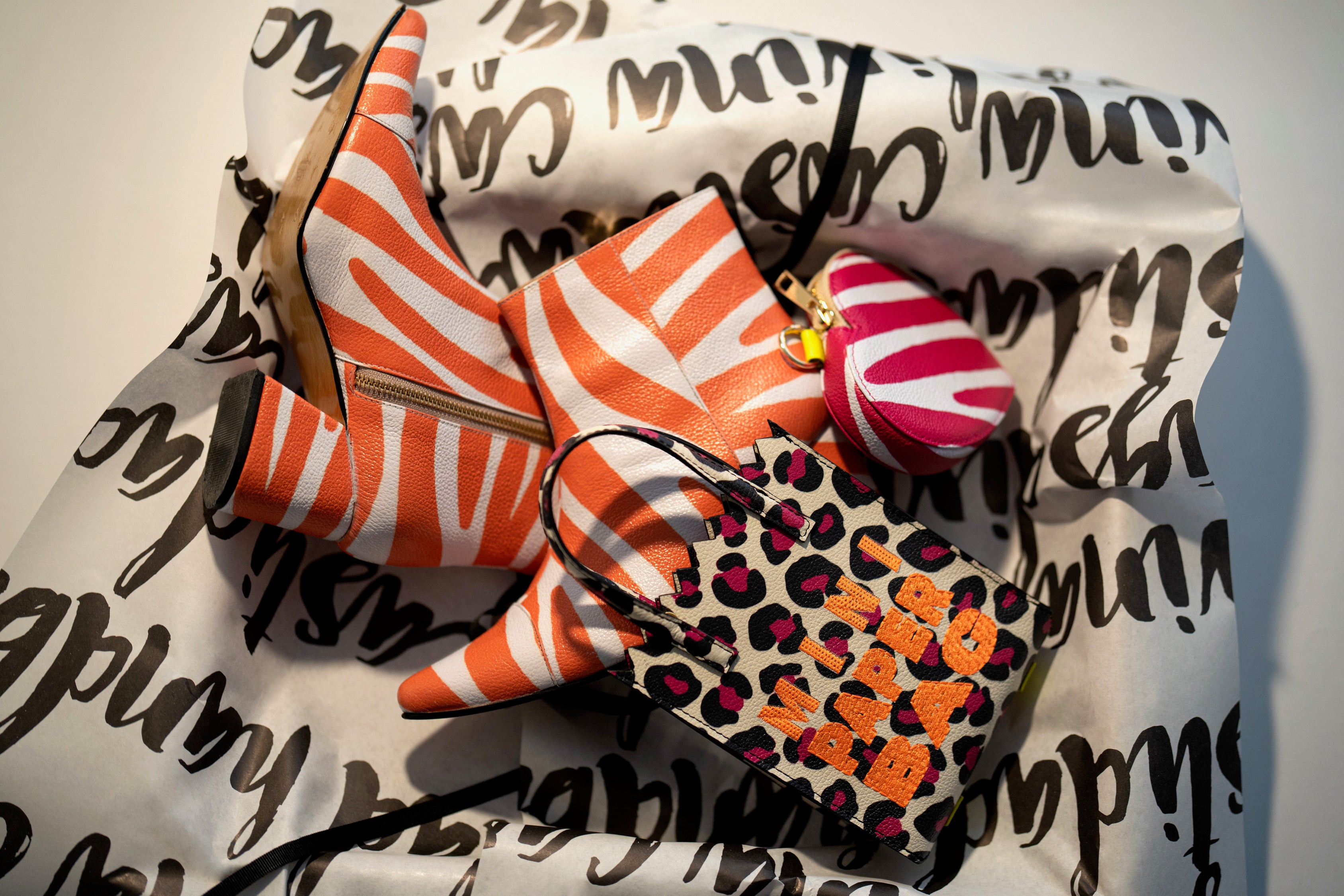 Mini Paper Bag - Fuchsia Animal Print