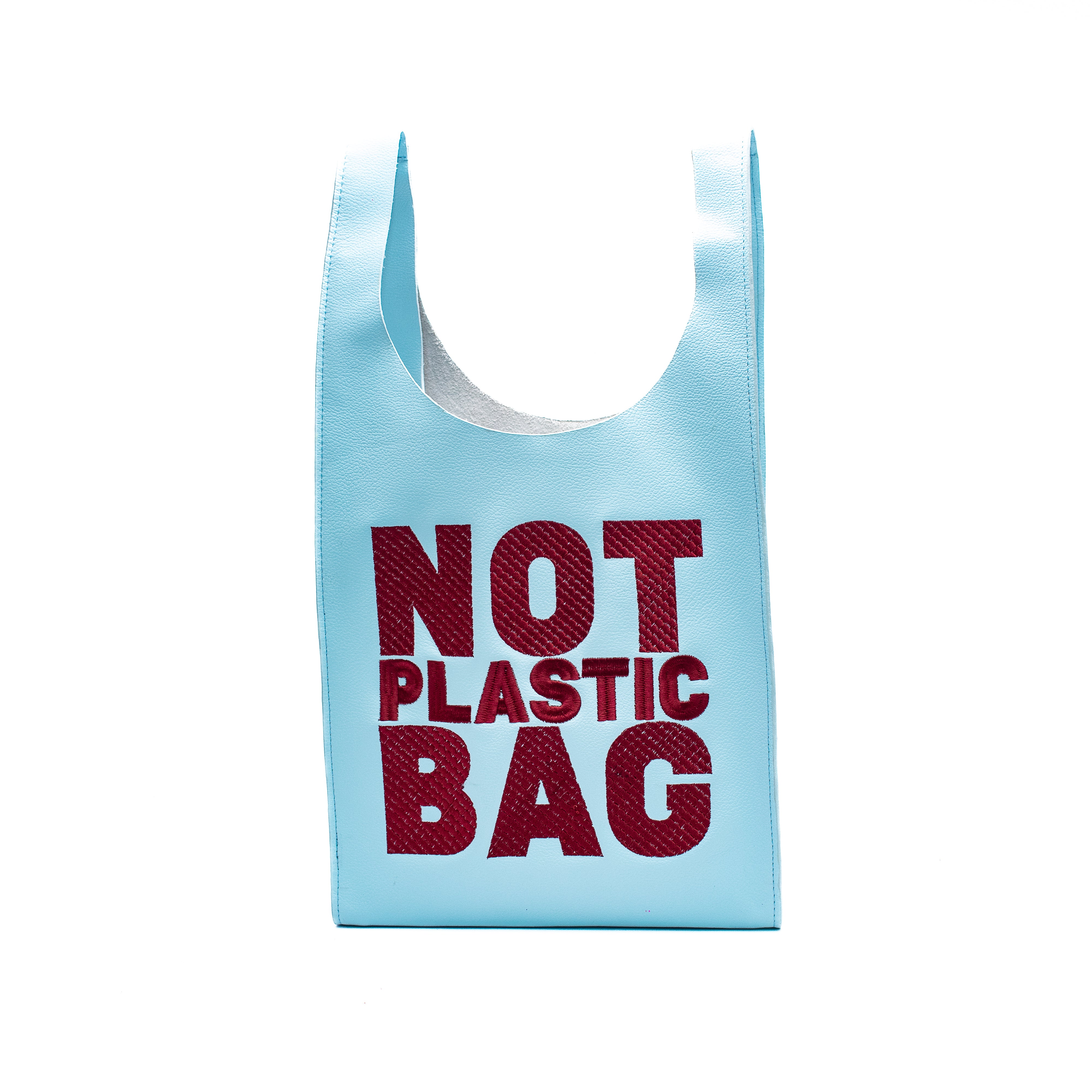 PLASTIC BAG midi - Celeste fresco x ciruela