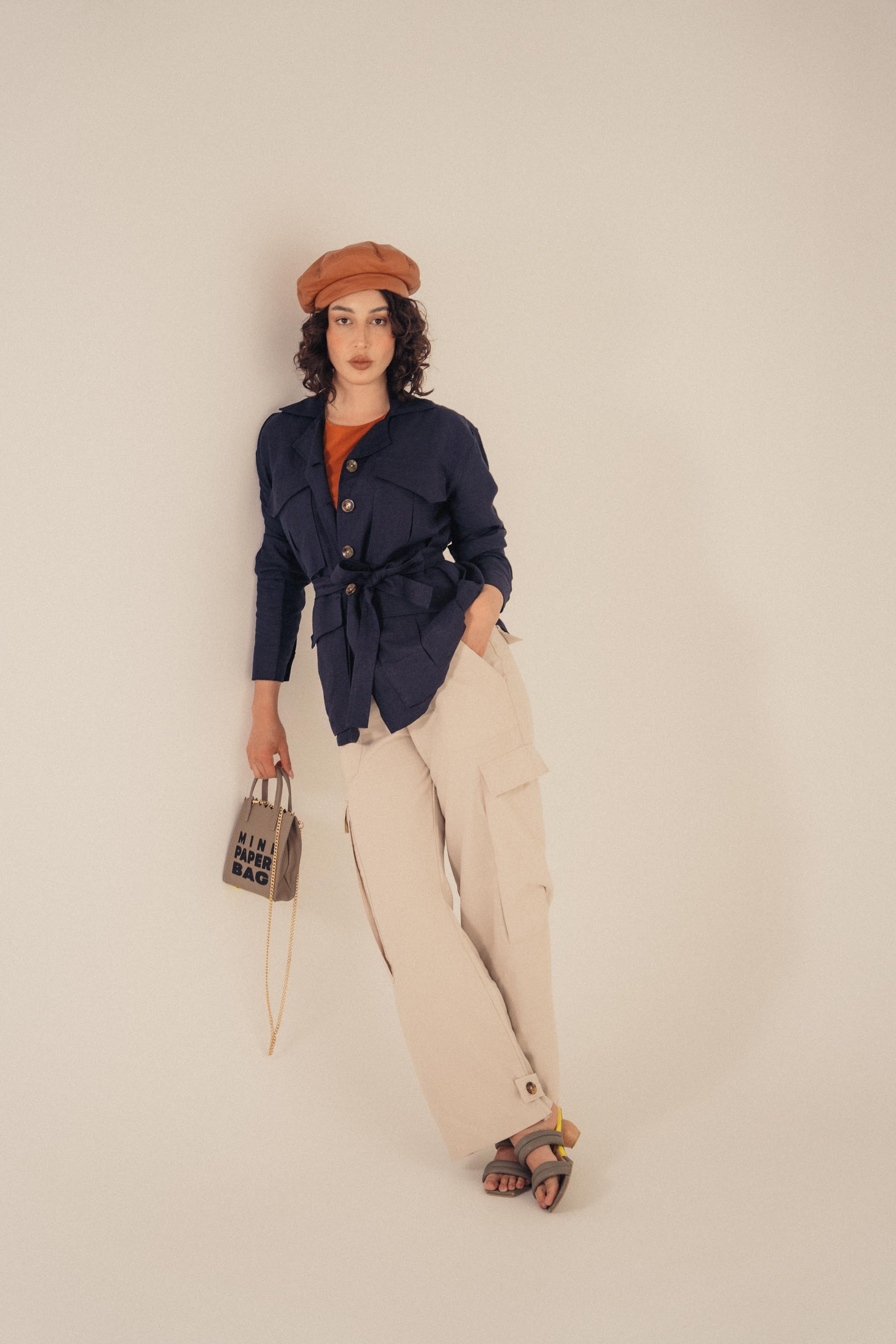 SAFARI jacket - NAVY blue - DIVINA CASTIDAD