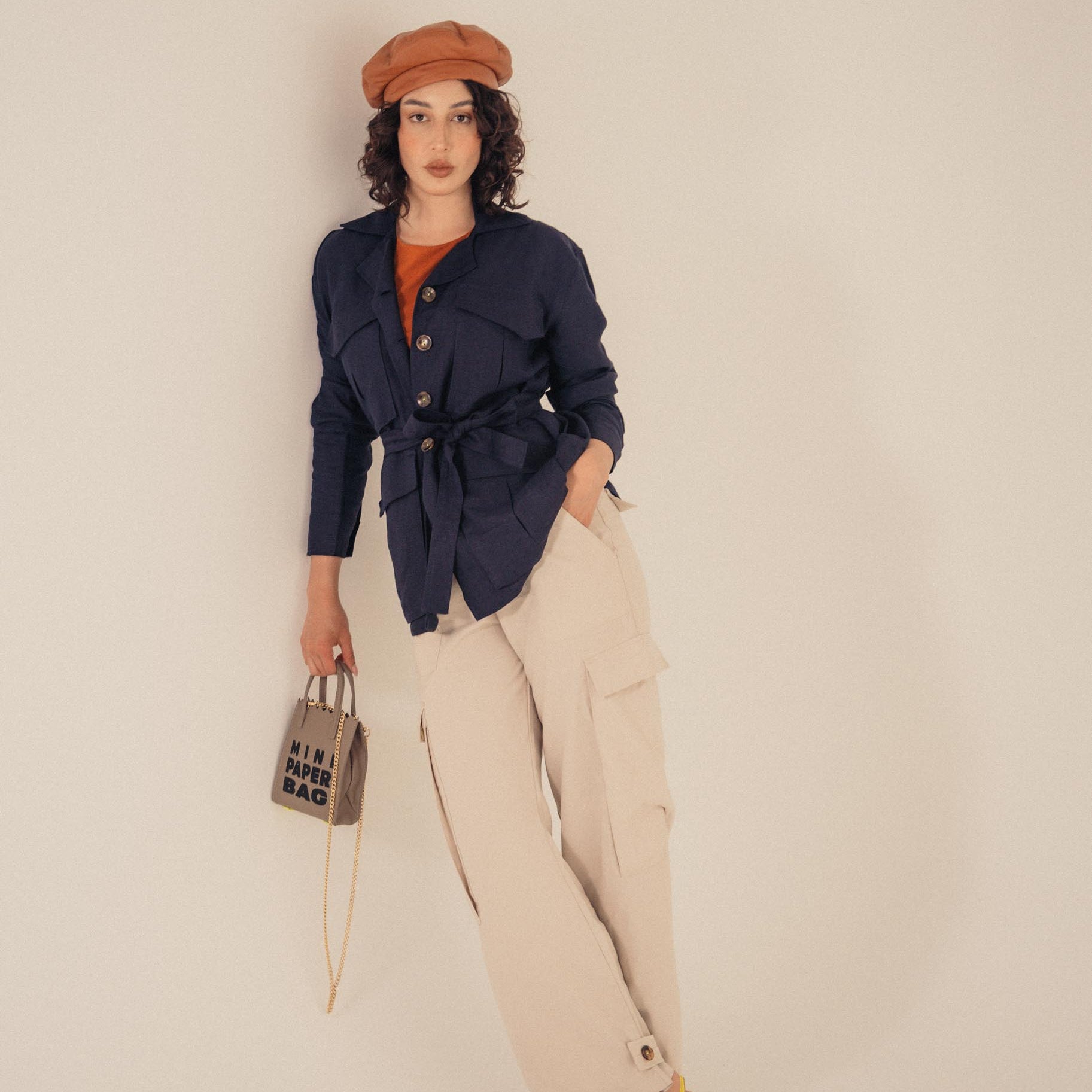 SAFARI jacket - NAVY blue - DIVINA CASTIDAD