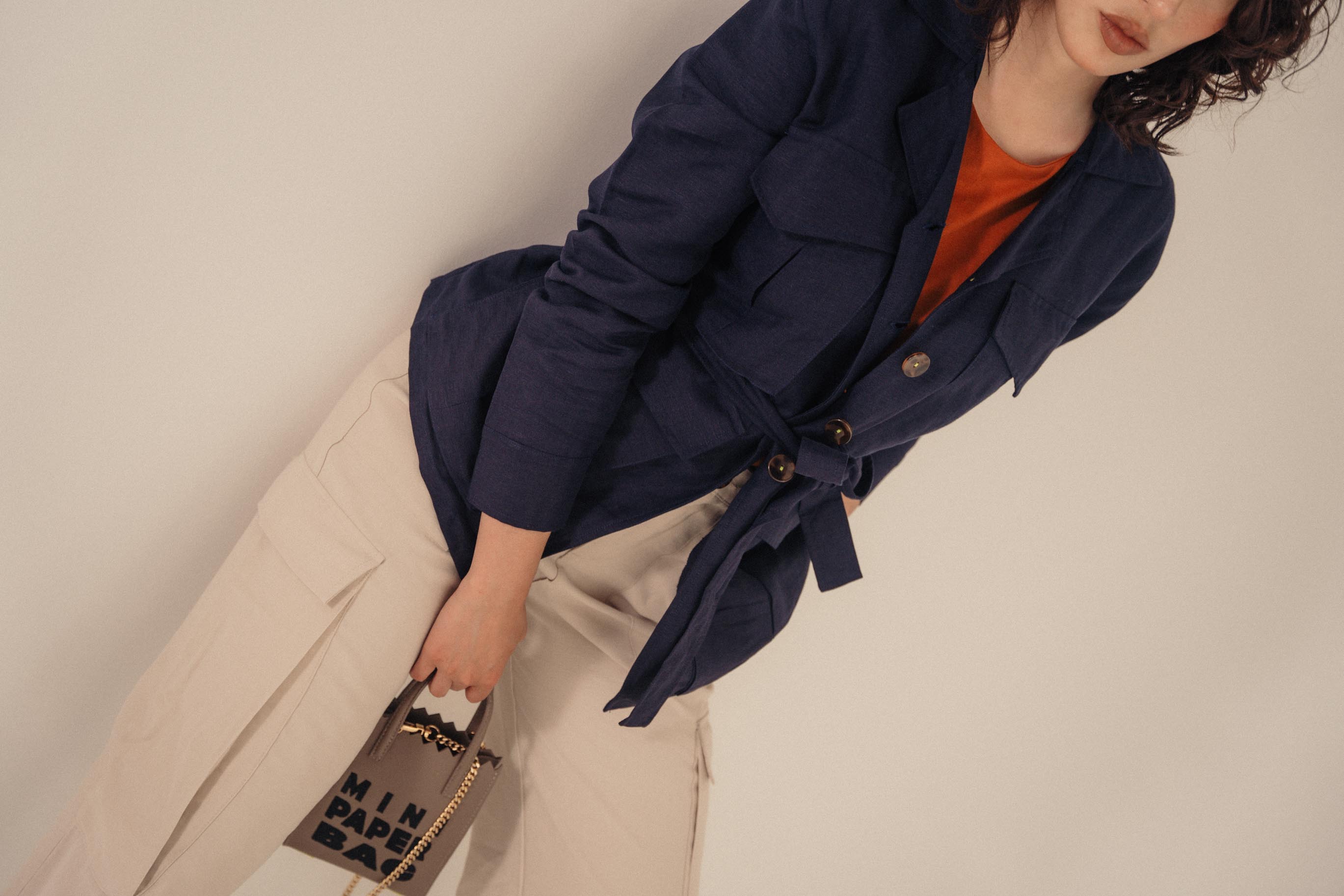 SAFARI jacket - NAVY blue - DIVINA CASTIDAD