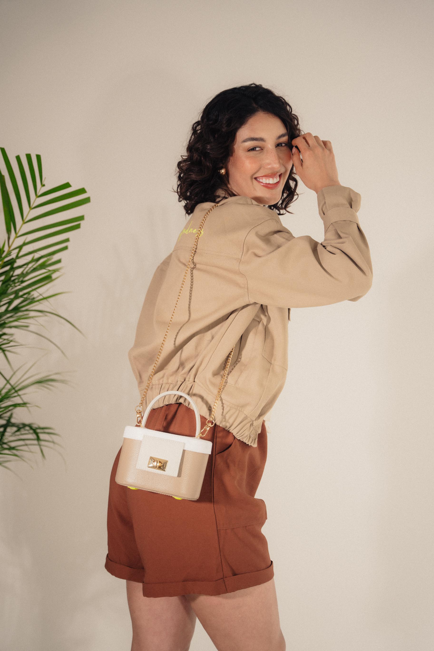BOMBER jacket - TAUPE - DIVINA CASTIDAD