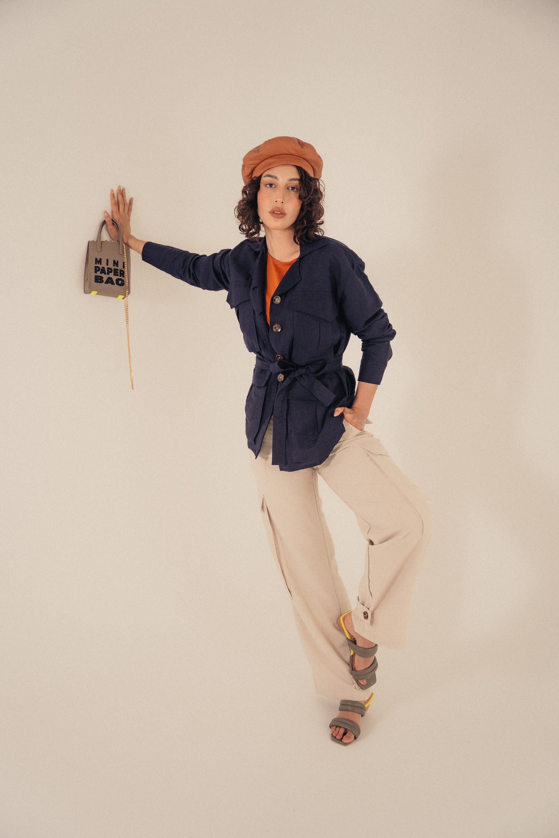 SAFARI jacket - NAVY blue - DIVINA CASTIDAD