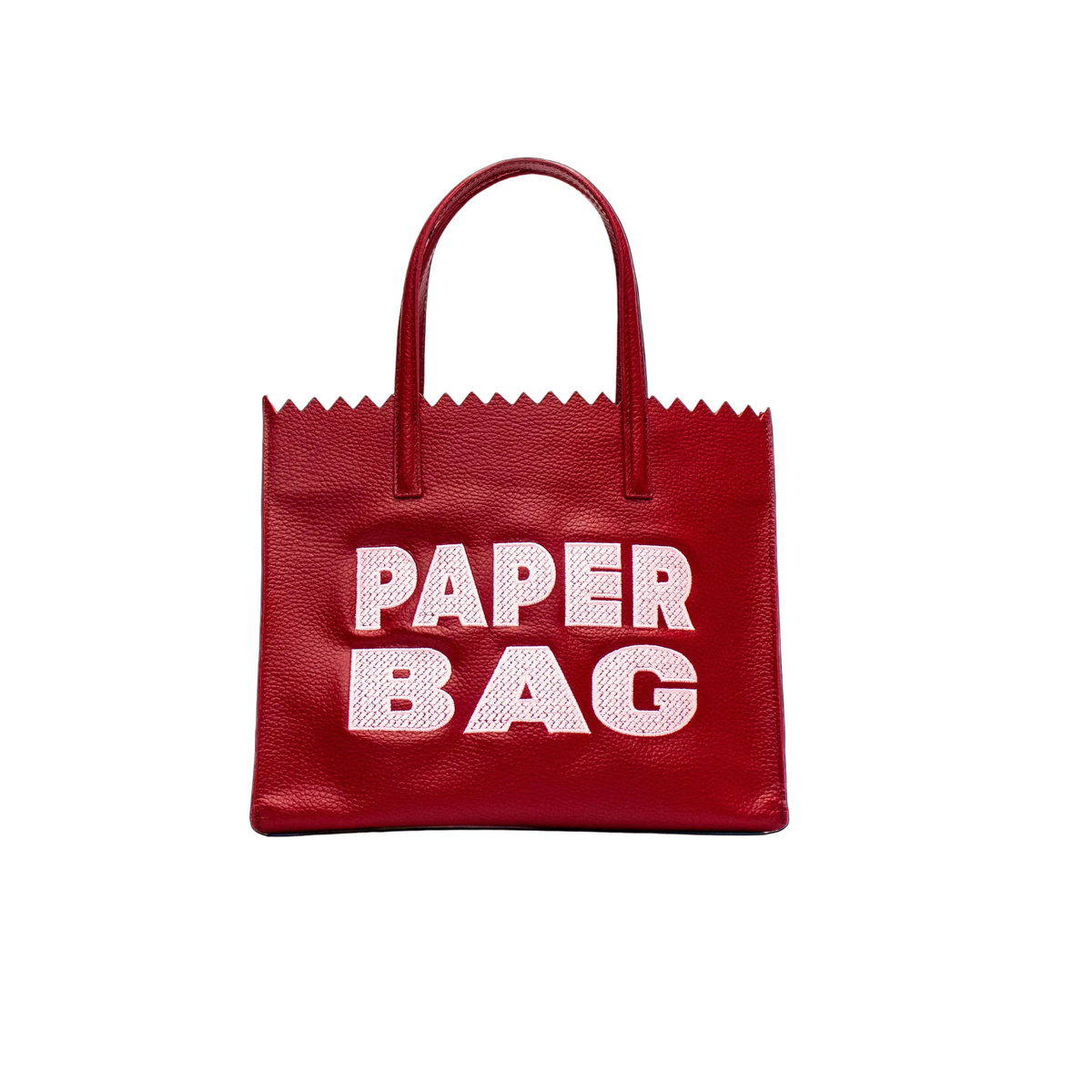 PAPER BAG SHORT - burdeos x bordado rosa