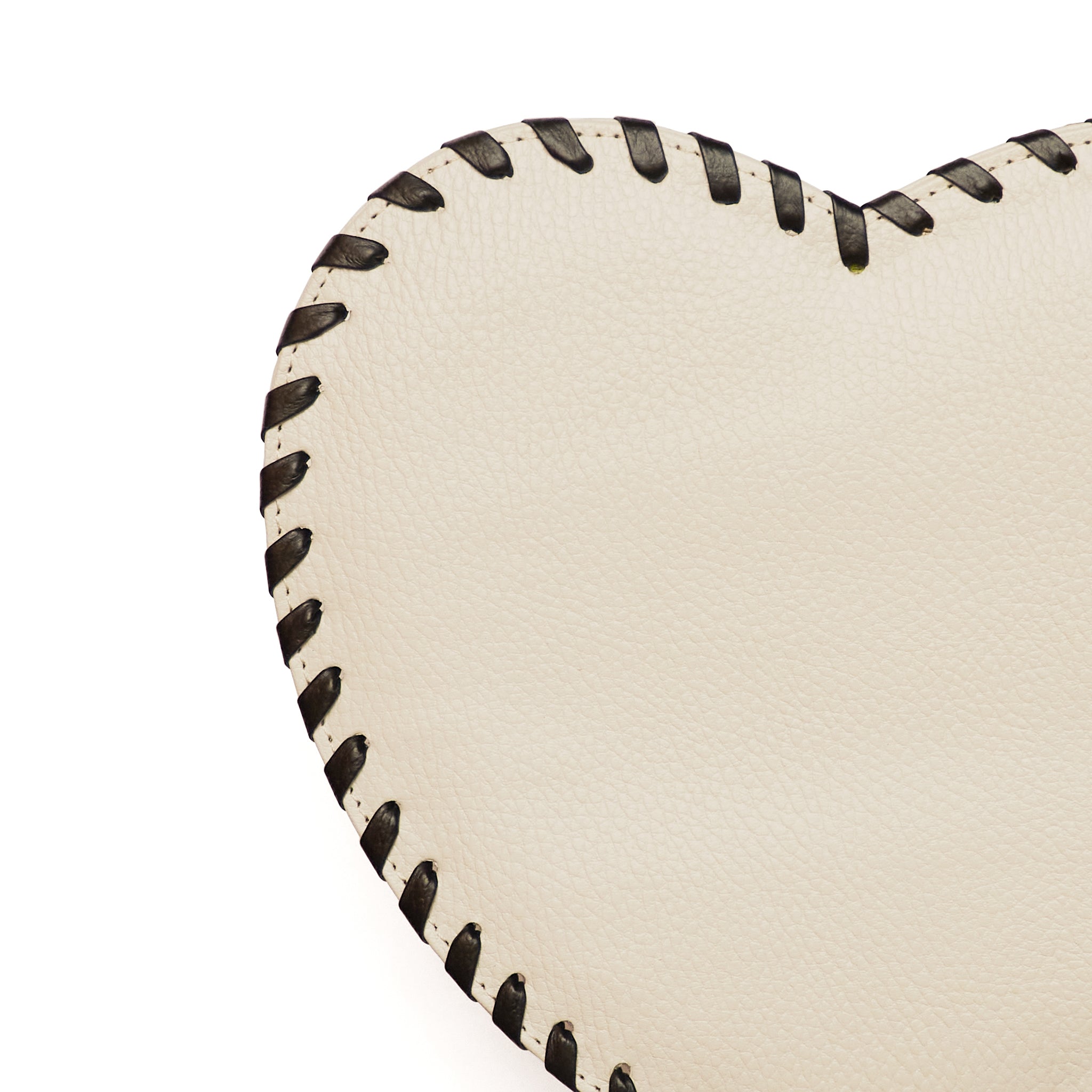 Heart Bag - Beige x Negro