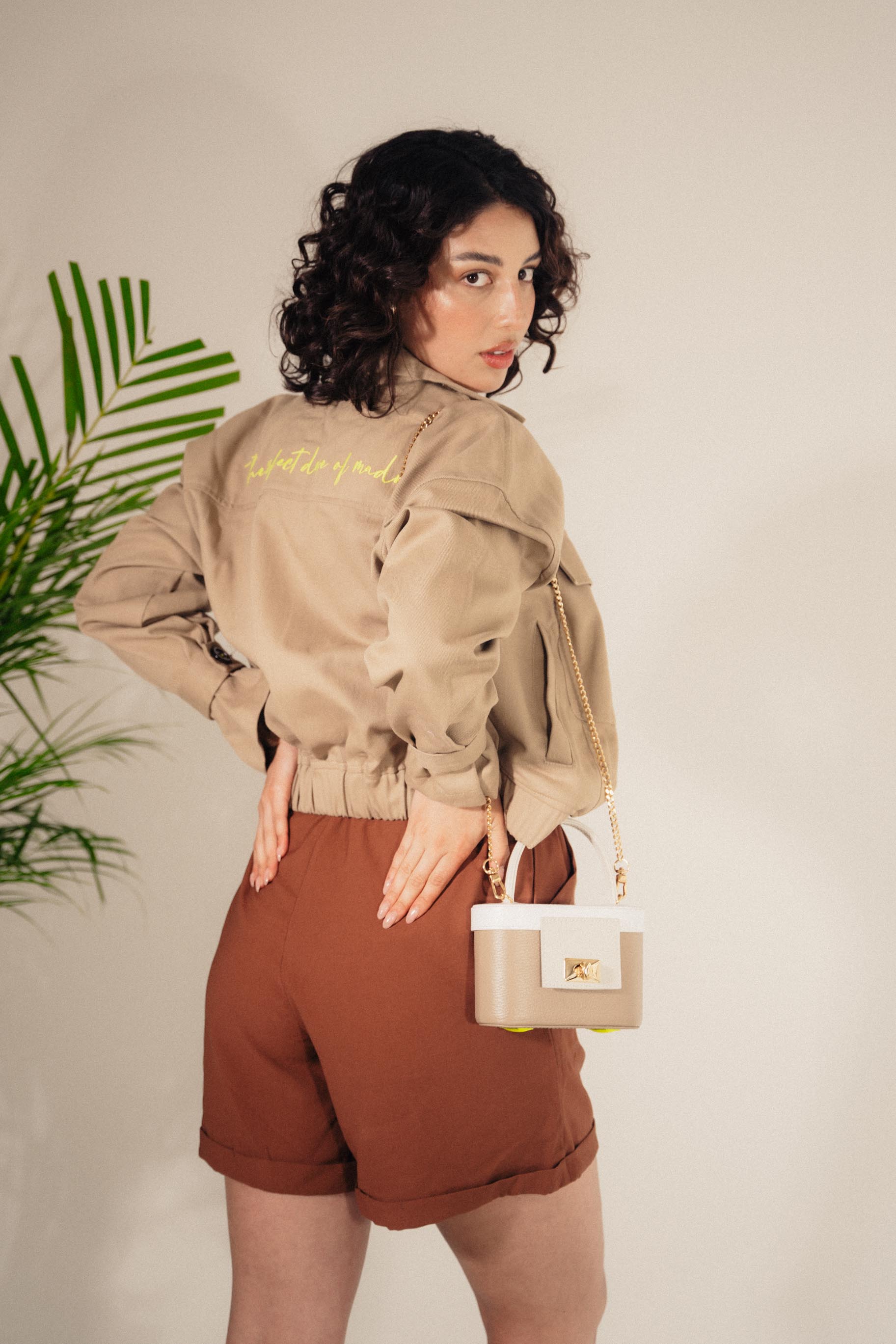 BOMBER jacket - TAUPE - DIVINA CASTIDAD