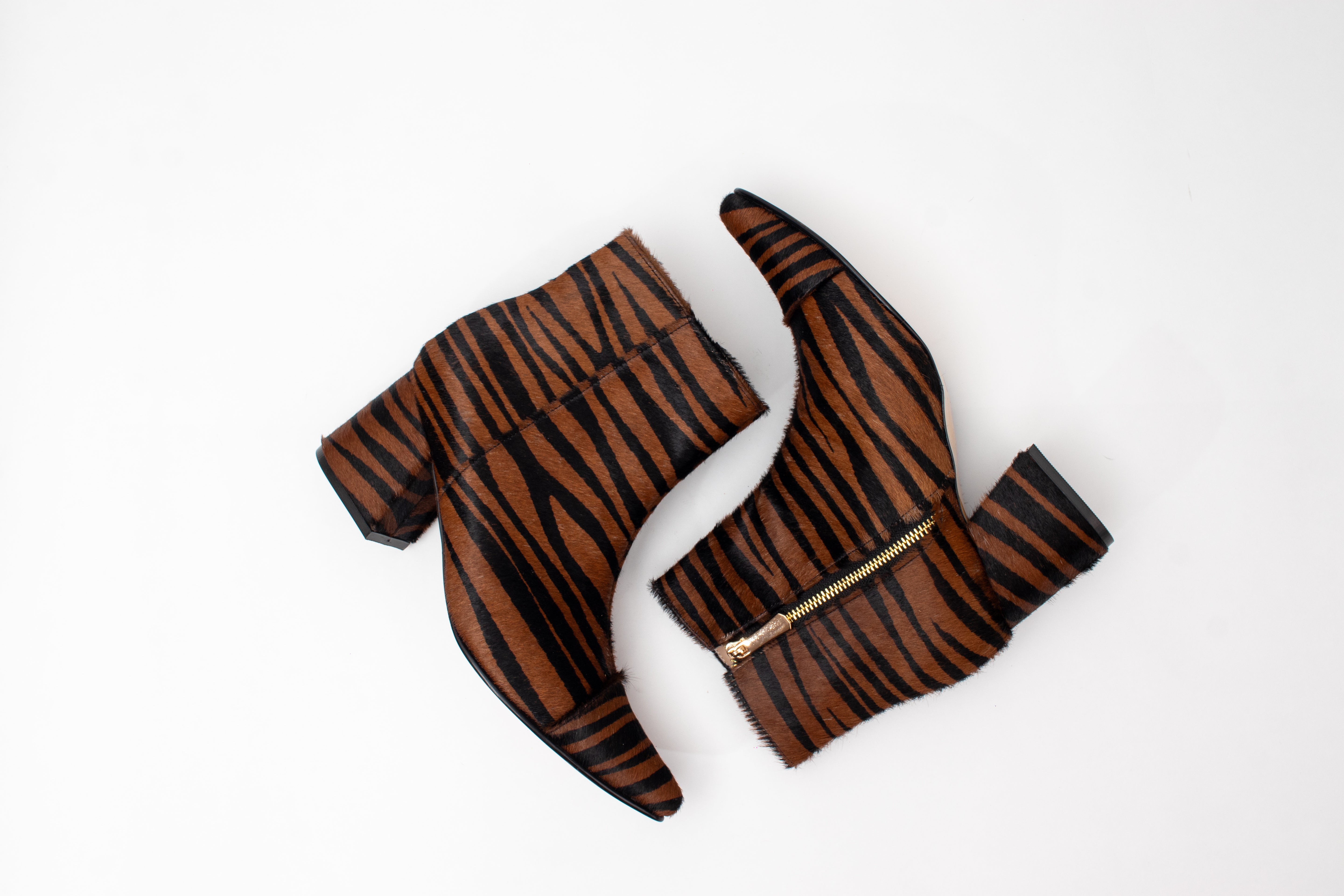 ANKLE boots pelo - ZEBRA