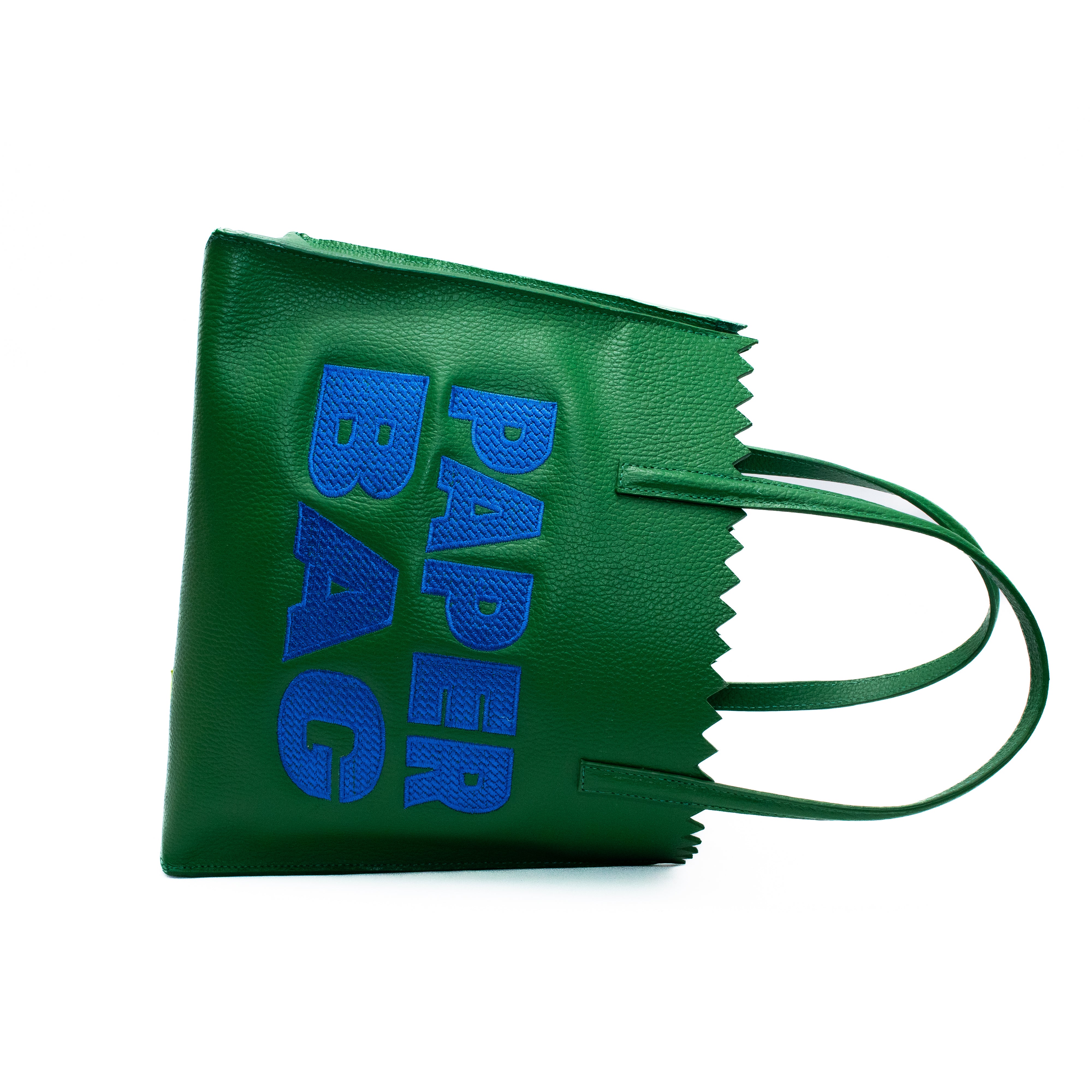 PAPER BAG SHORT - verde forest x celeste