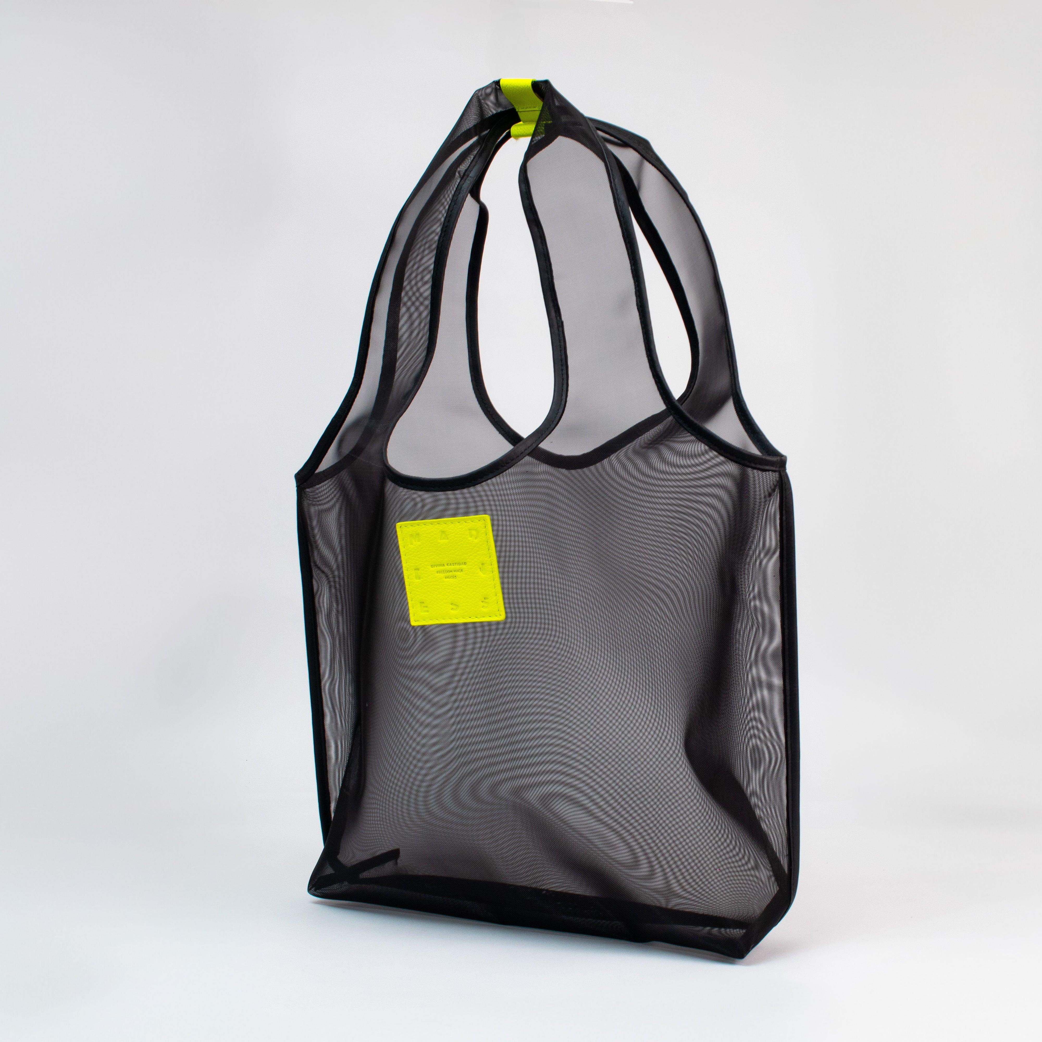 Mesh Tote Bag - Black x black