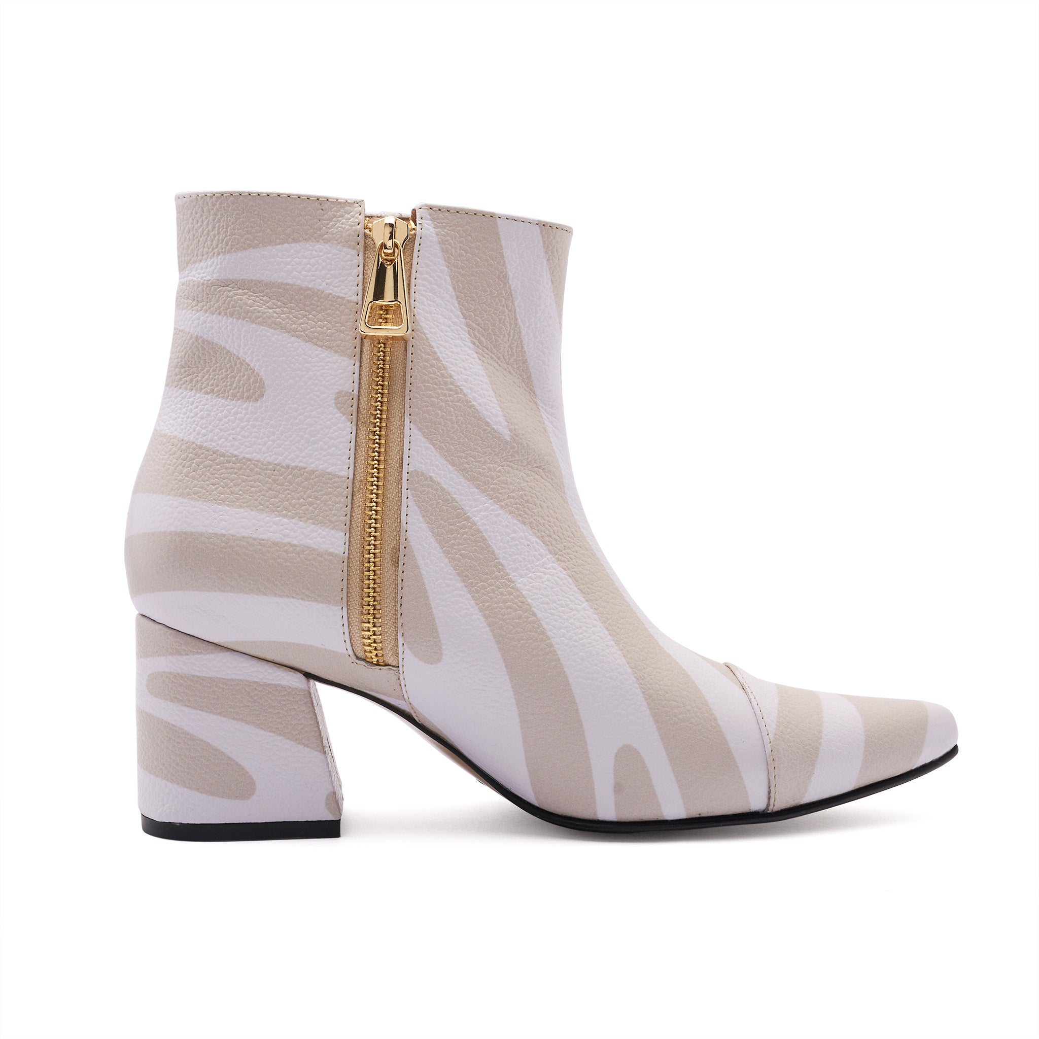 ANKLE boots CEBRA beige