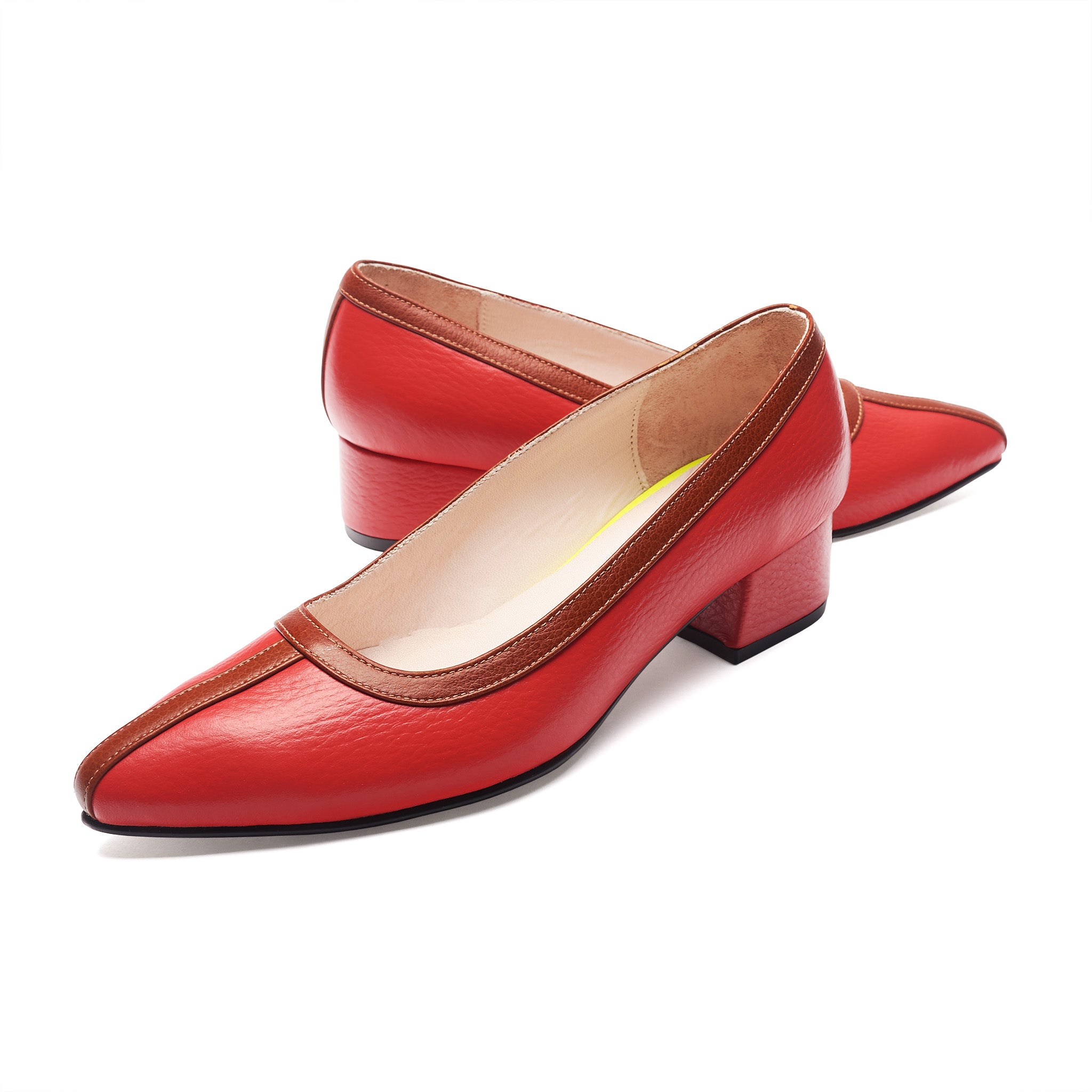 Midi Heels - Rojo x Caramelo