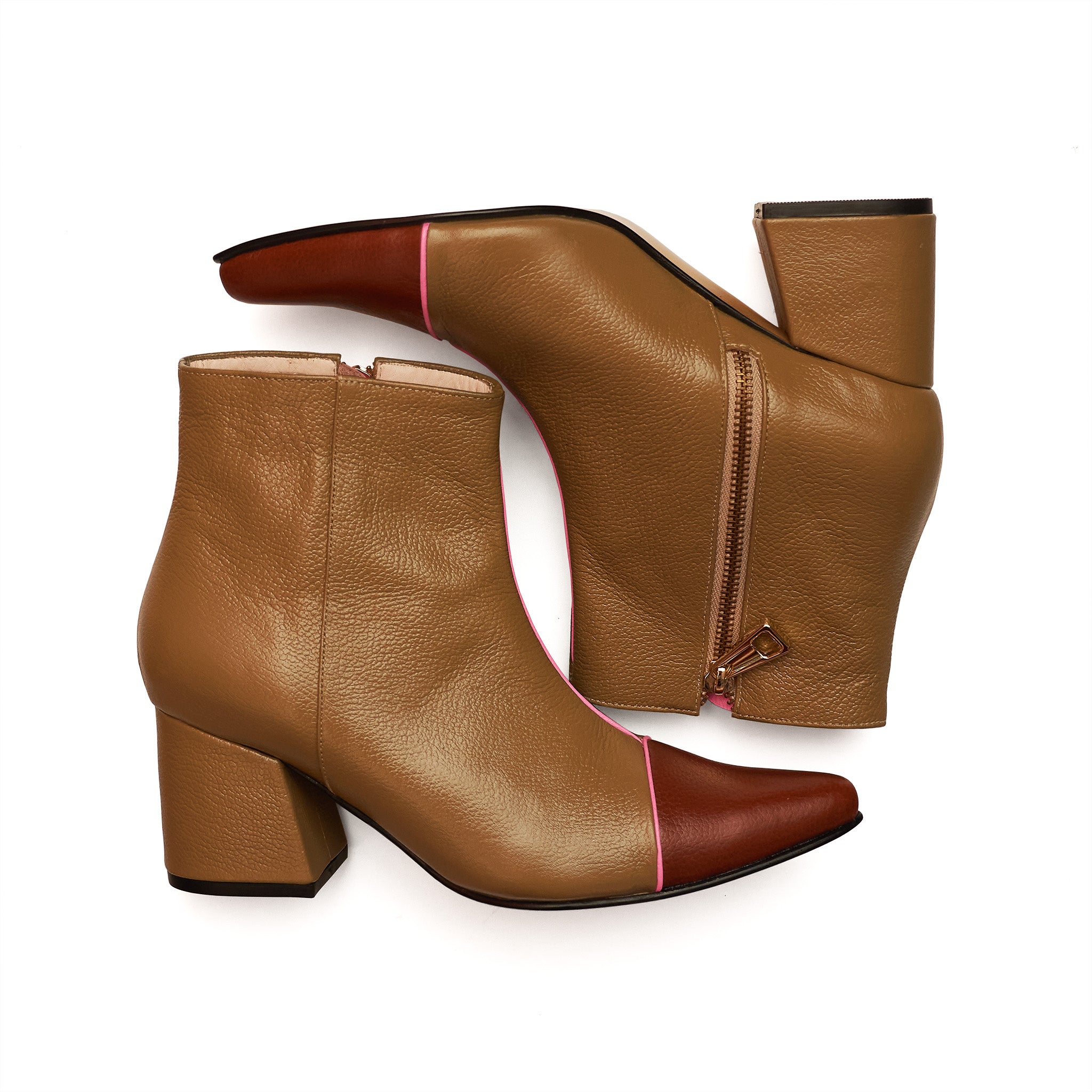 ANKLE boots - MIEL x caramelo