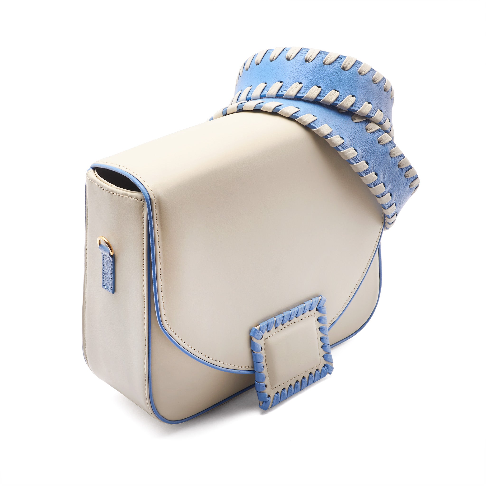 Lovely Cross - Beige x Cerulean Blue