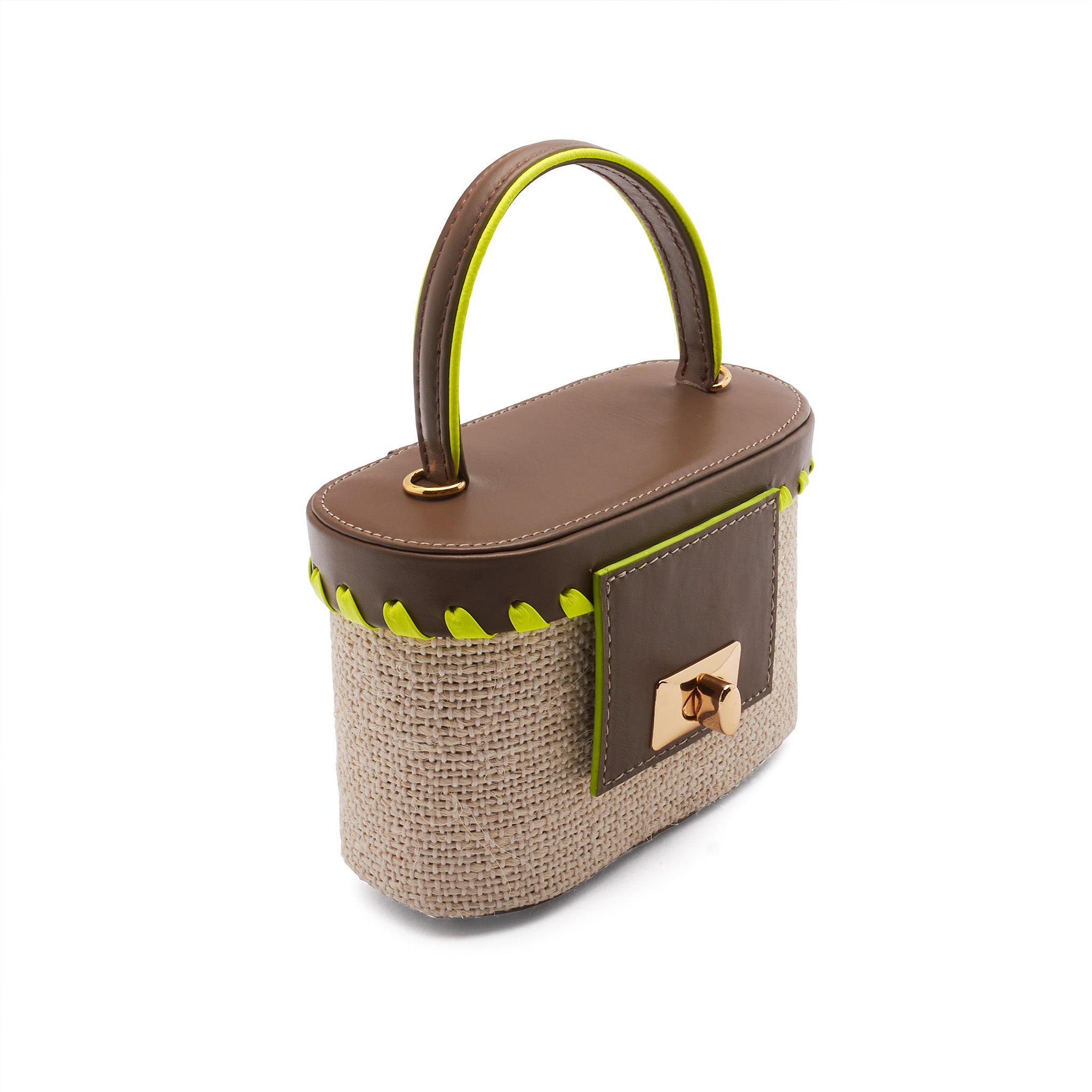 Secretaire Micro - Taupe x Limón Neón x Fique