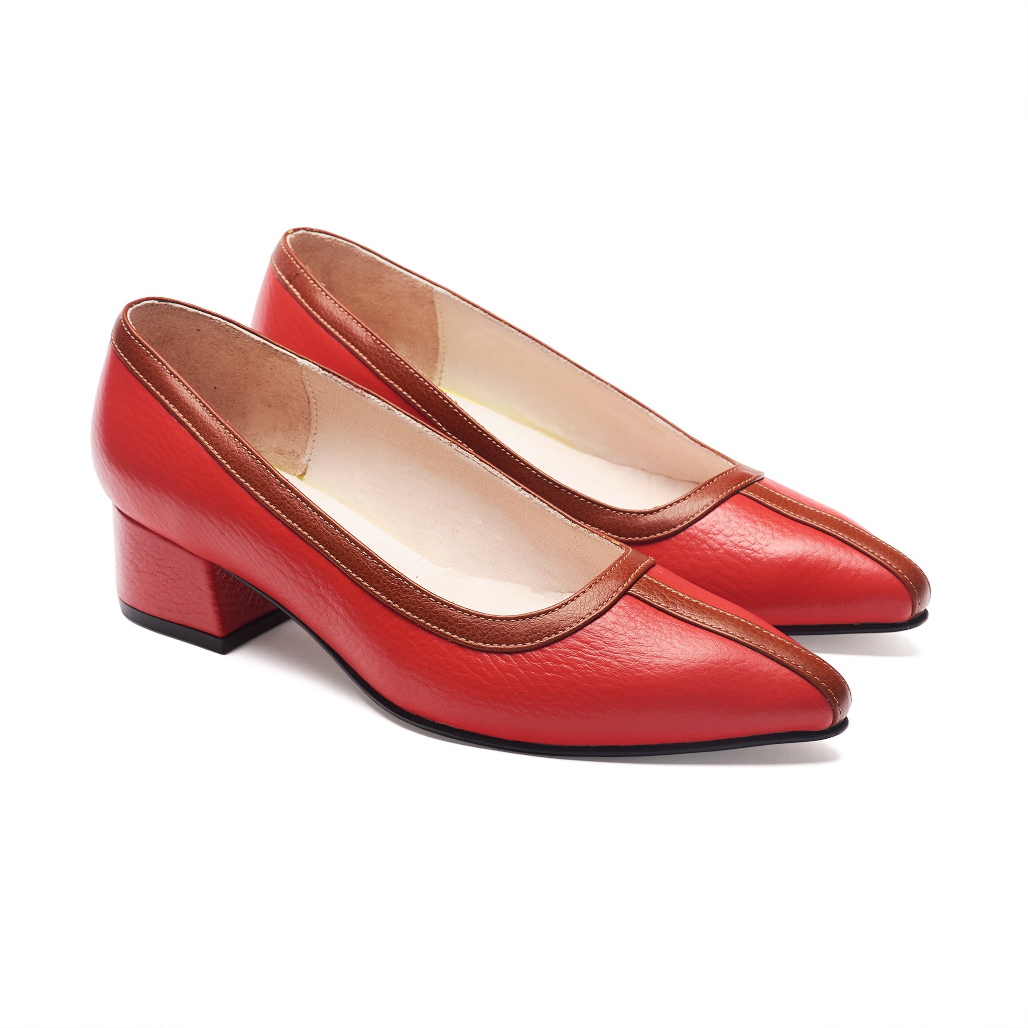 Midi Heels - Rojo x Caramelo
