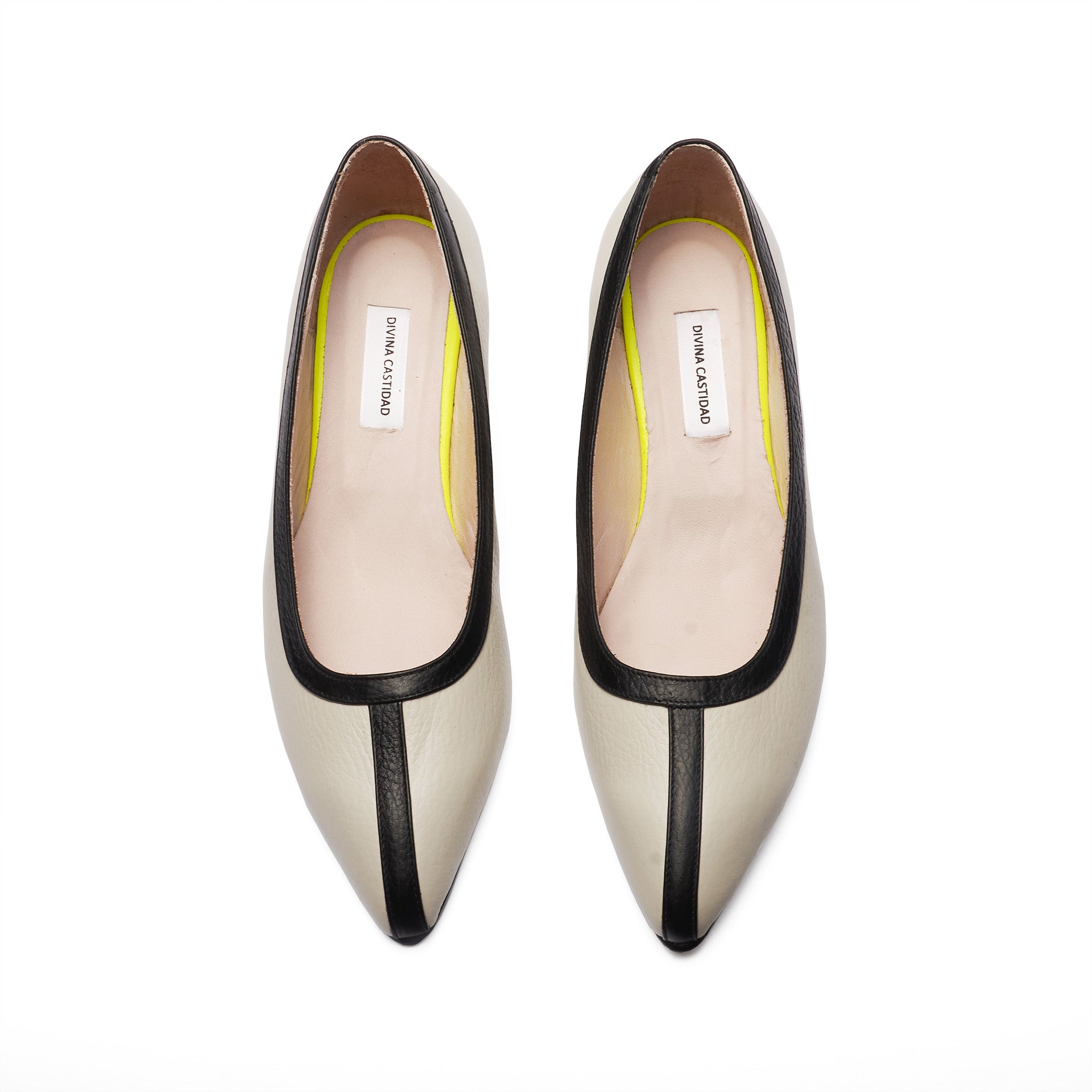 Midi Heels - Black x Beige