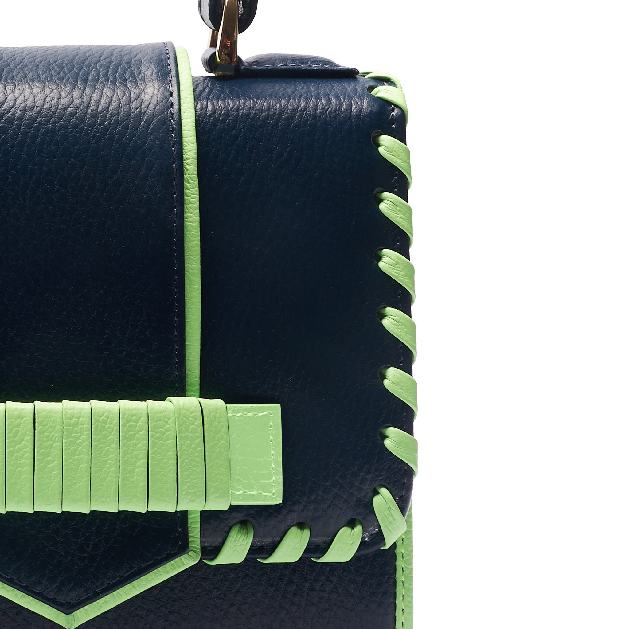 City Bag - Navy Blue x Verde Manzana