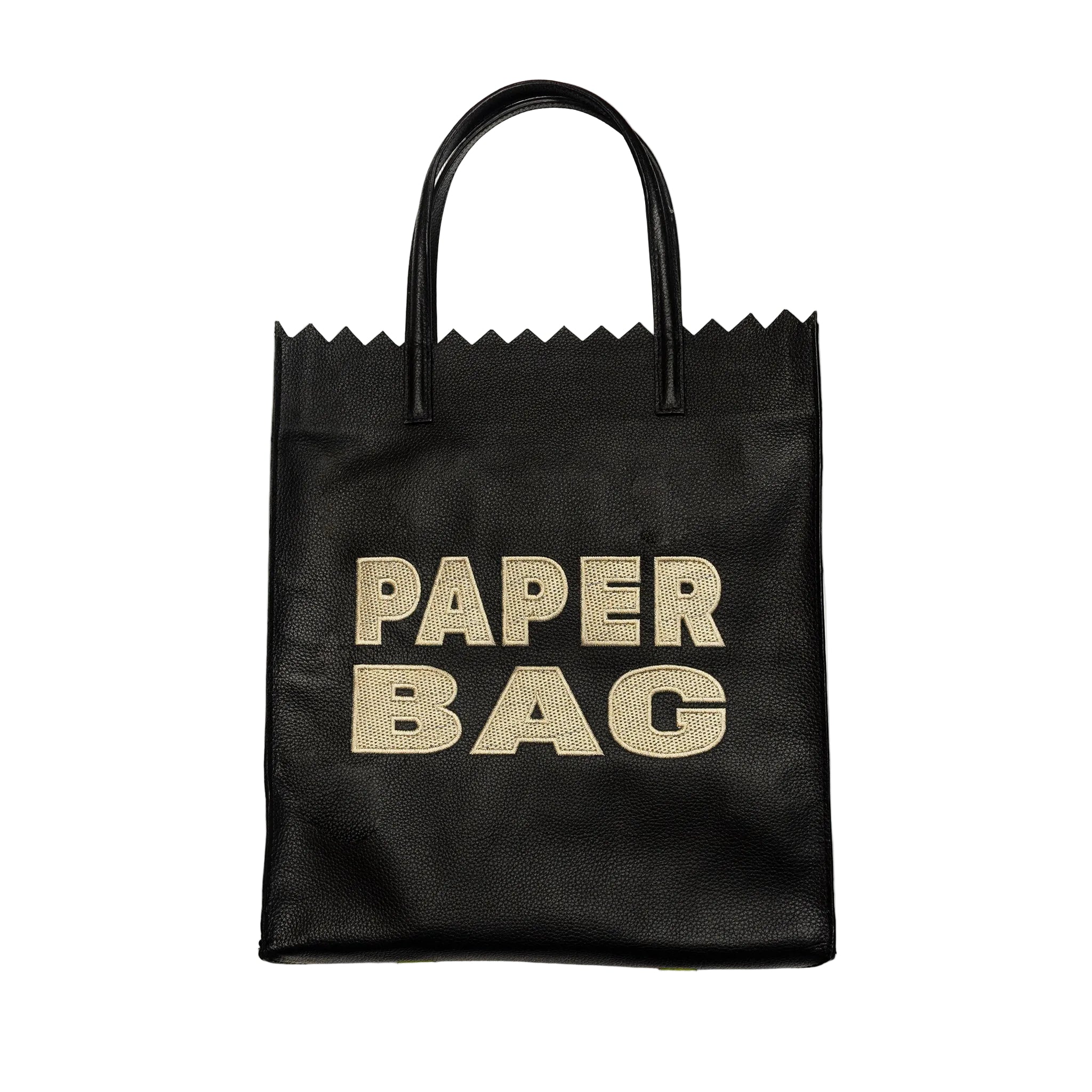 PAPER bag - NEGRO + bordado BEIGE - DIVINA CASTIDAD