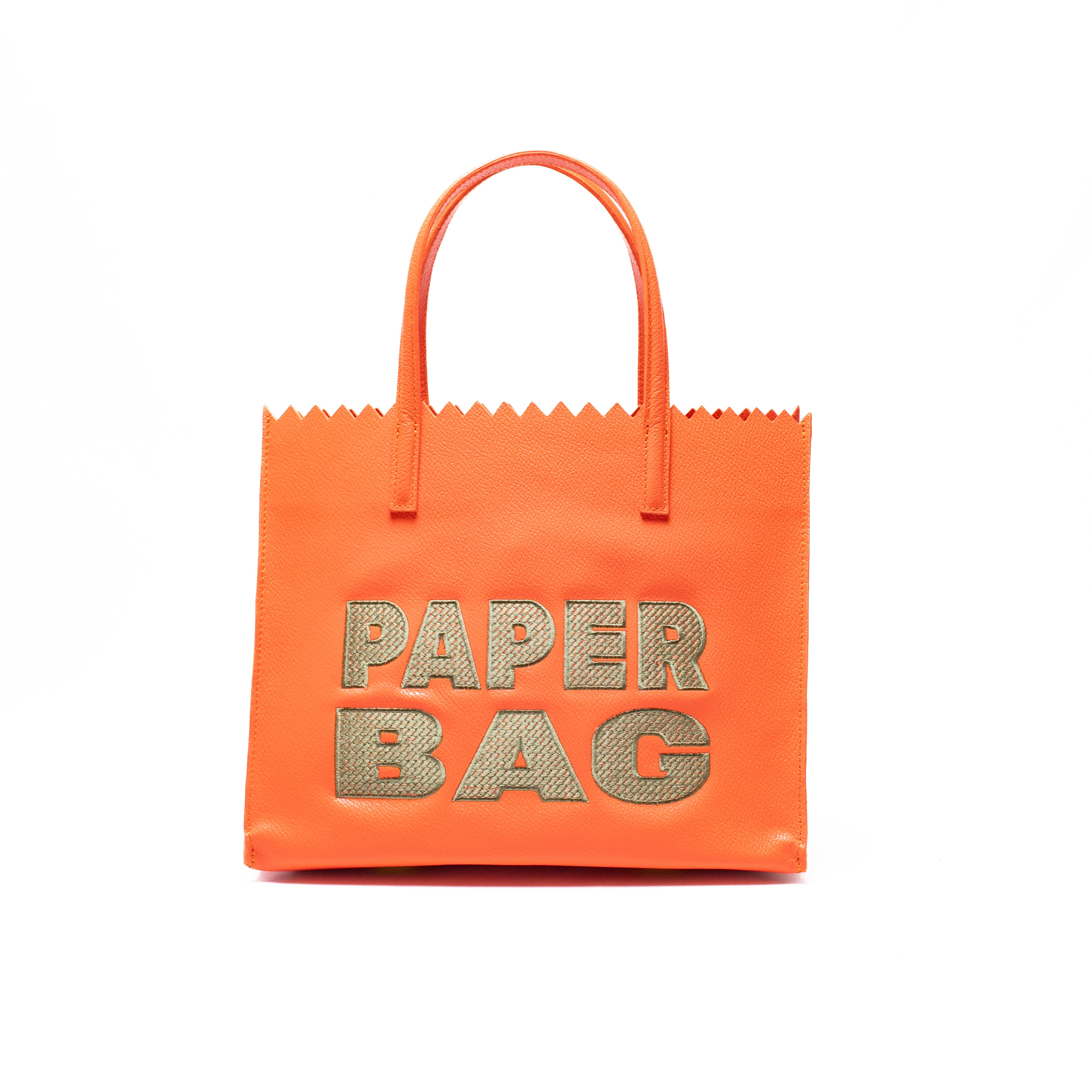 PAPER BAG SHORT aperol x verde oliva