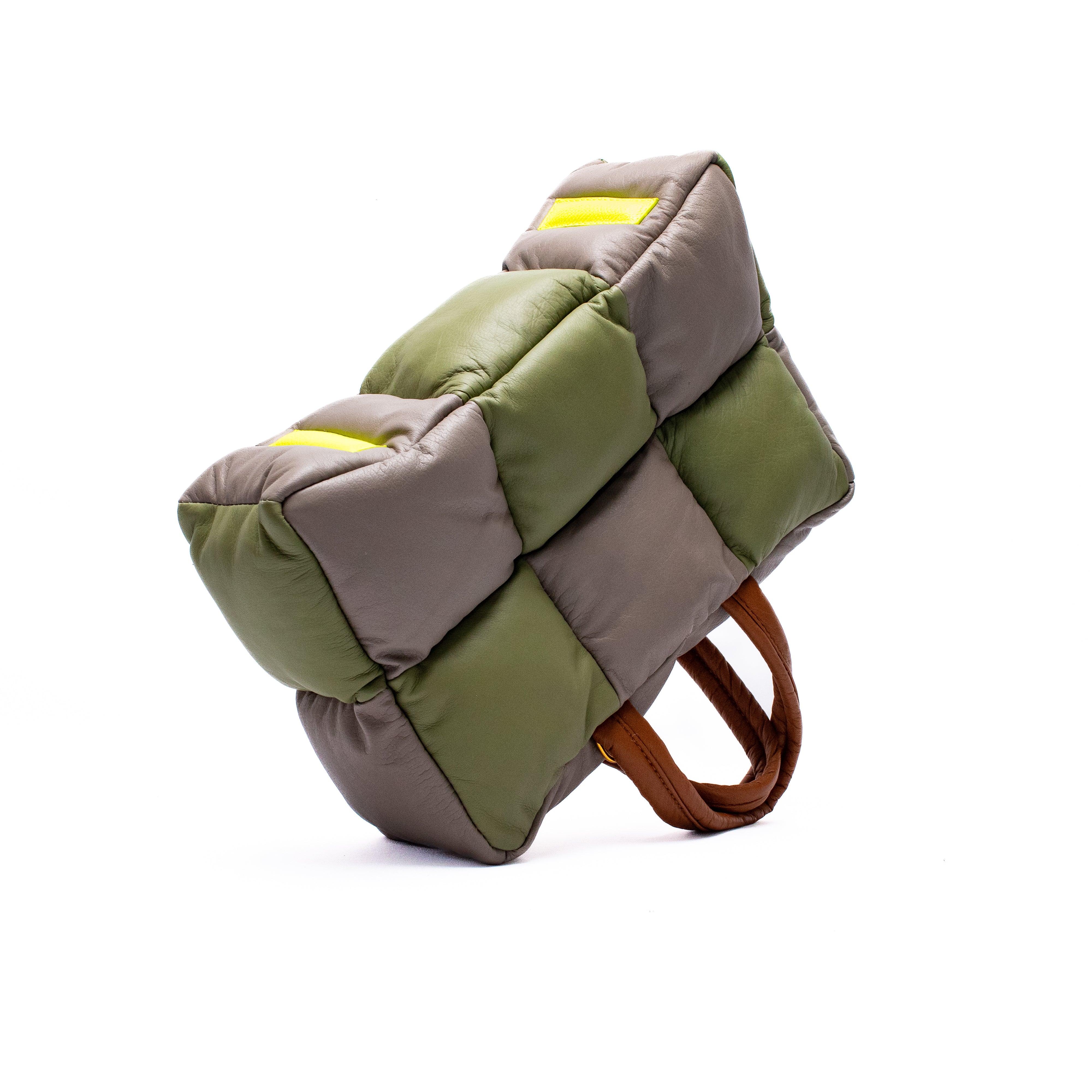 CANDELARIA BAGUETTE BAG Verde / Taupe + Miel