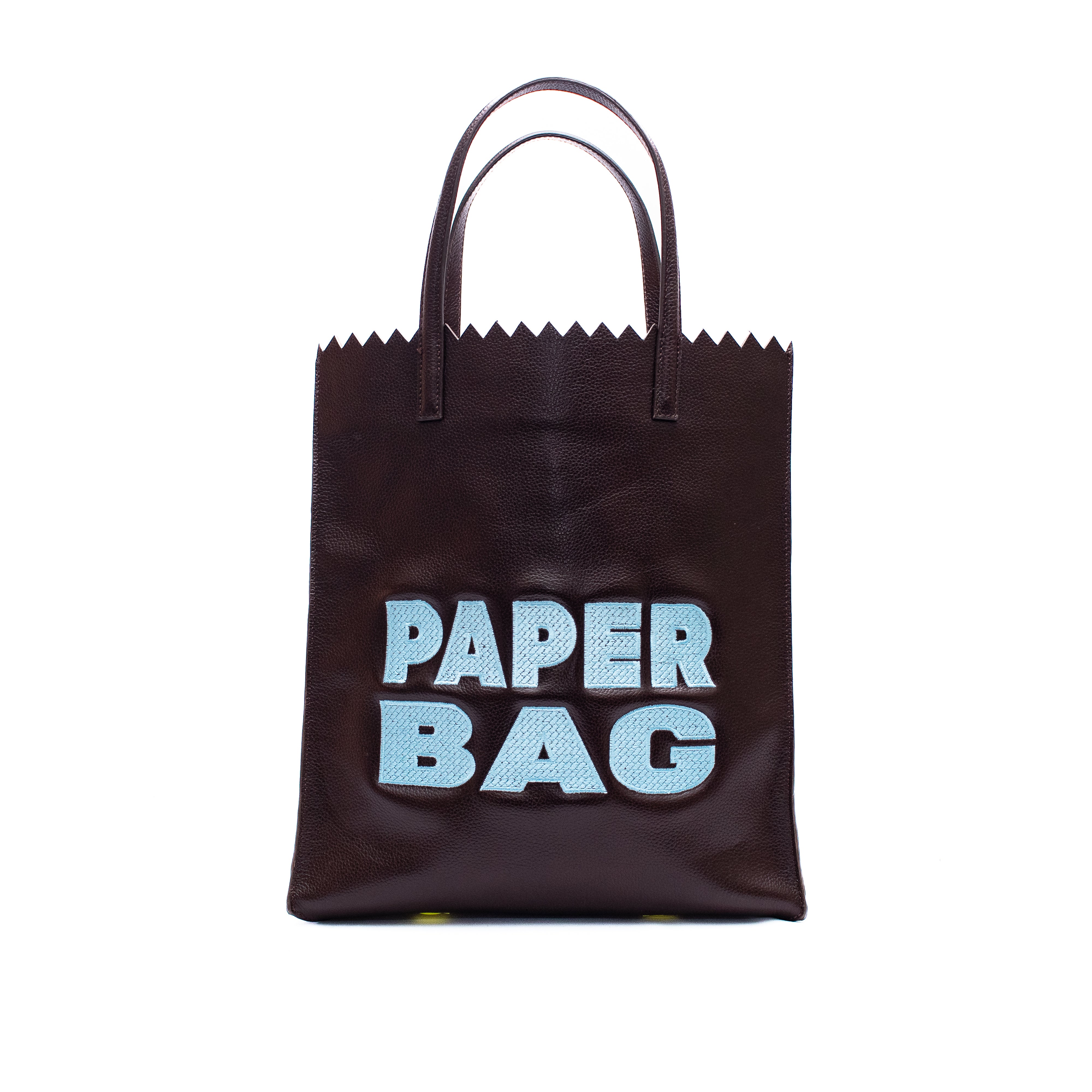 PAPER BAG chocolate x sky blue