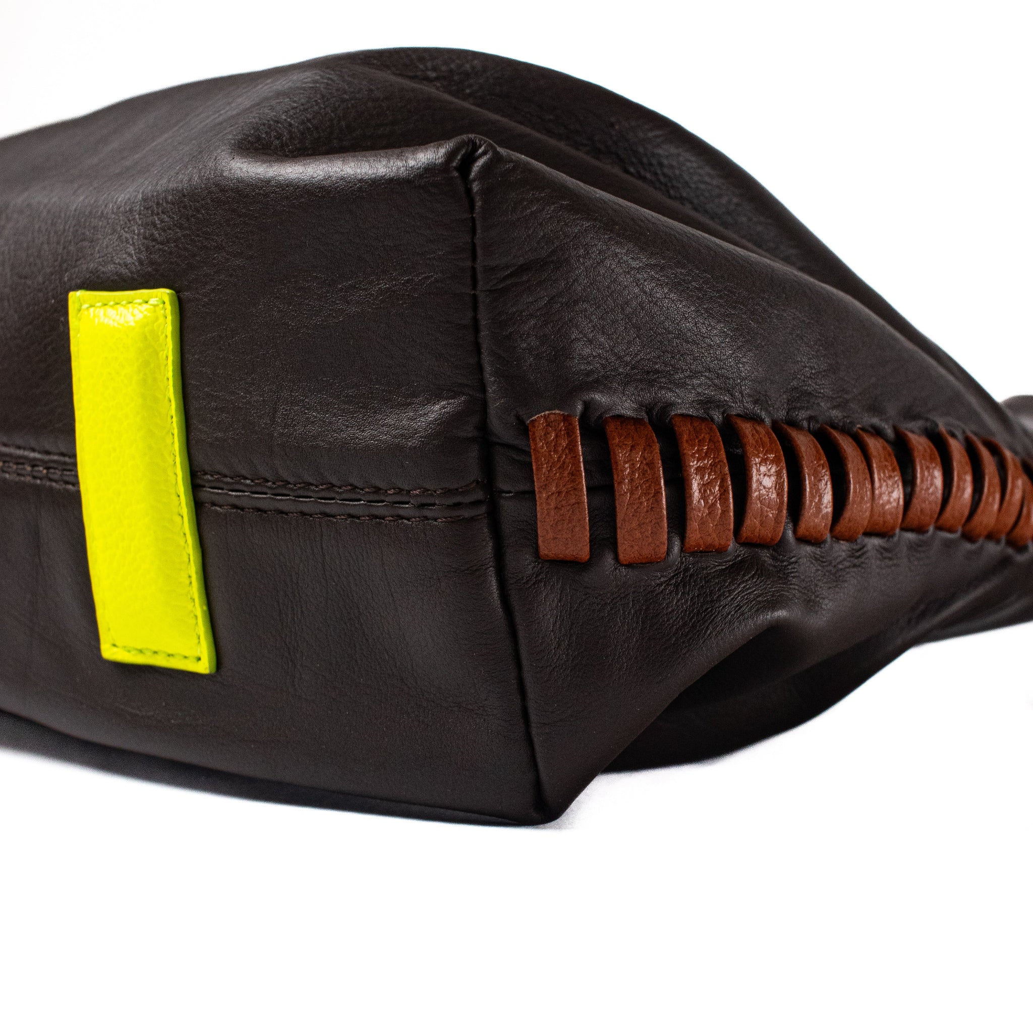 CHUNKIE baguette BAG - chocolate x tejido miel