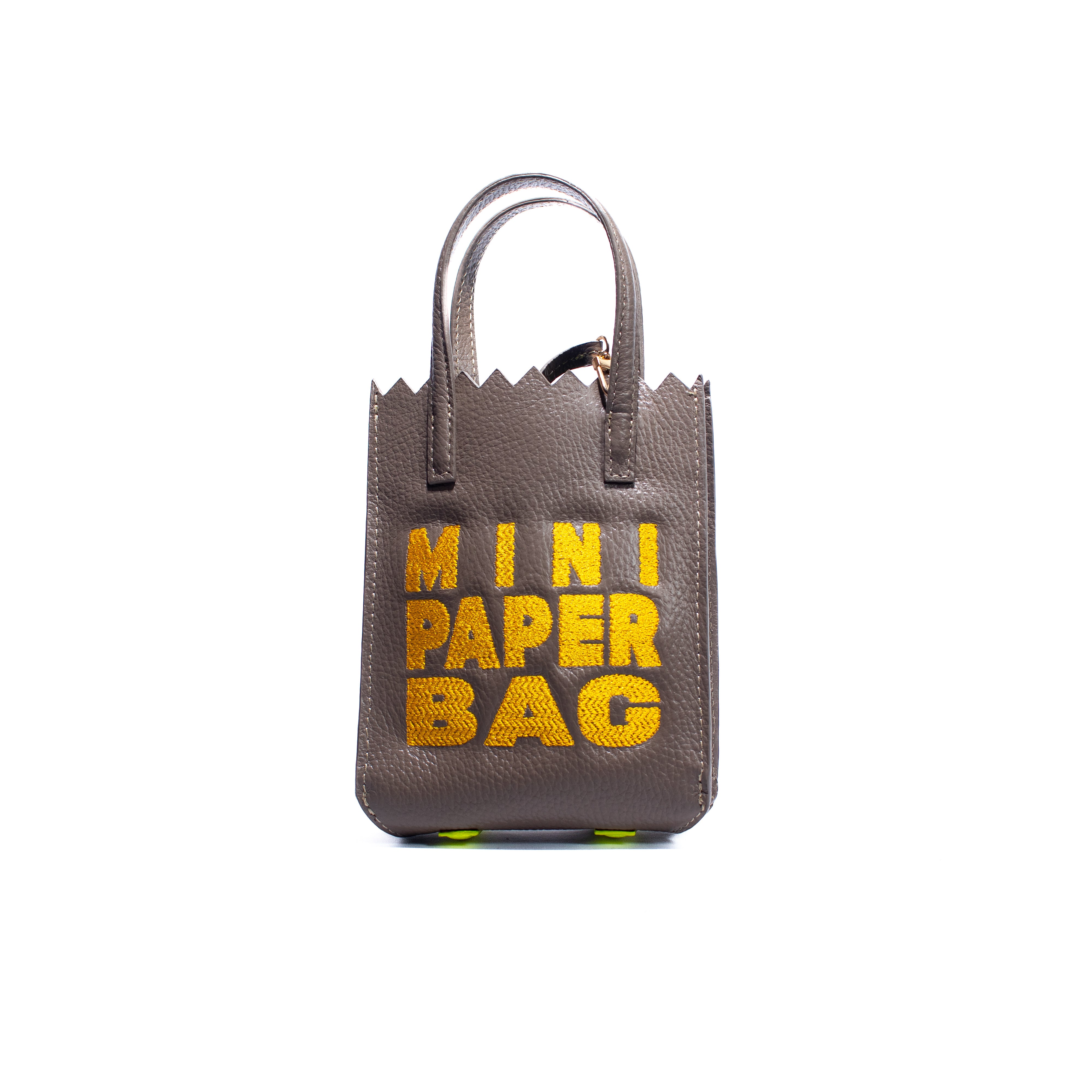 Mini Paper Bag - Taupe x Amarillo