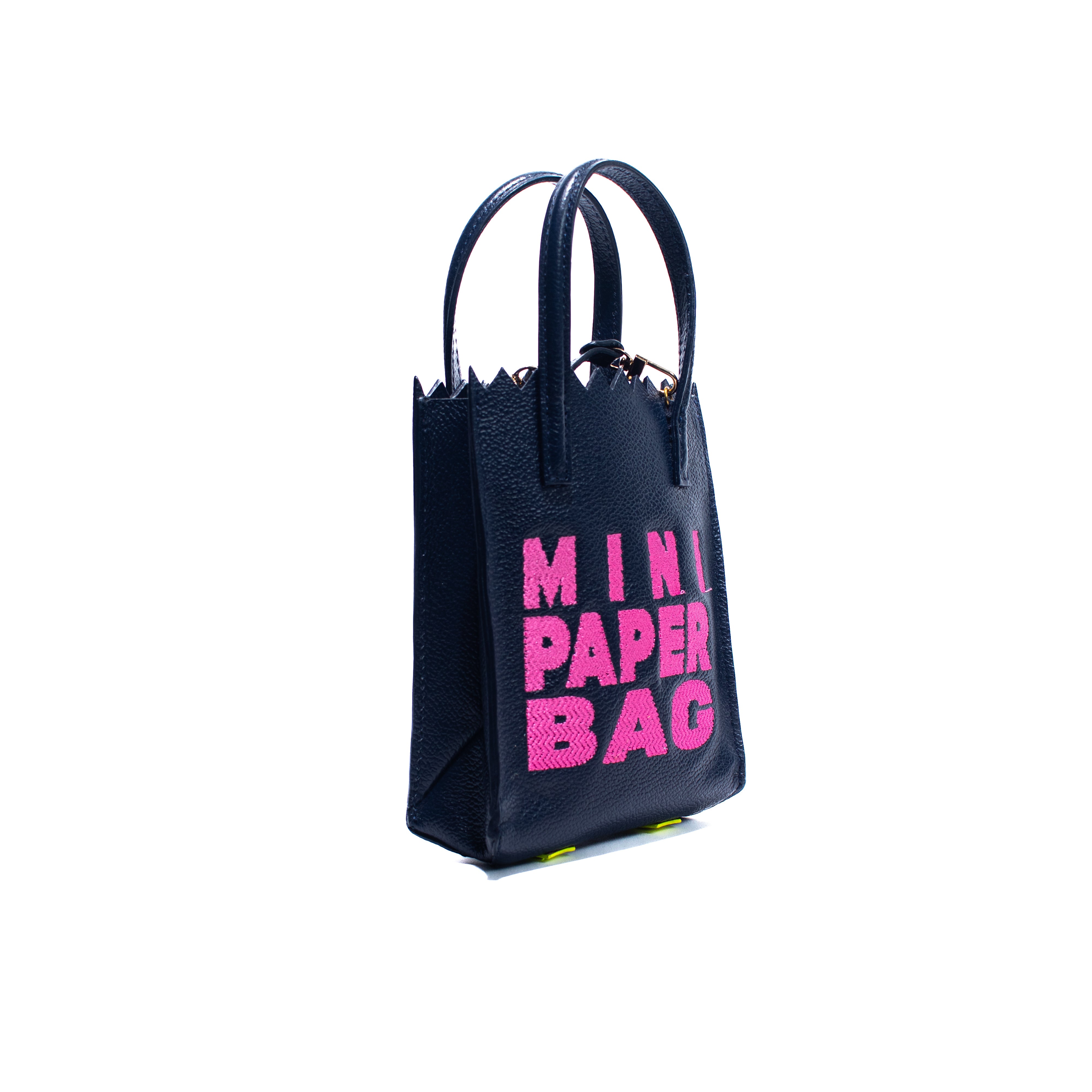 Mini Paper Bag - Navy Blue - Rosa Chicle