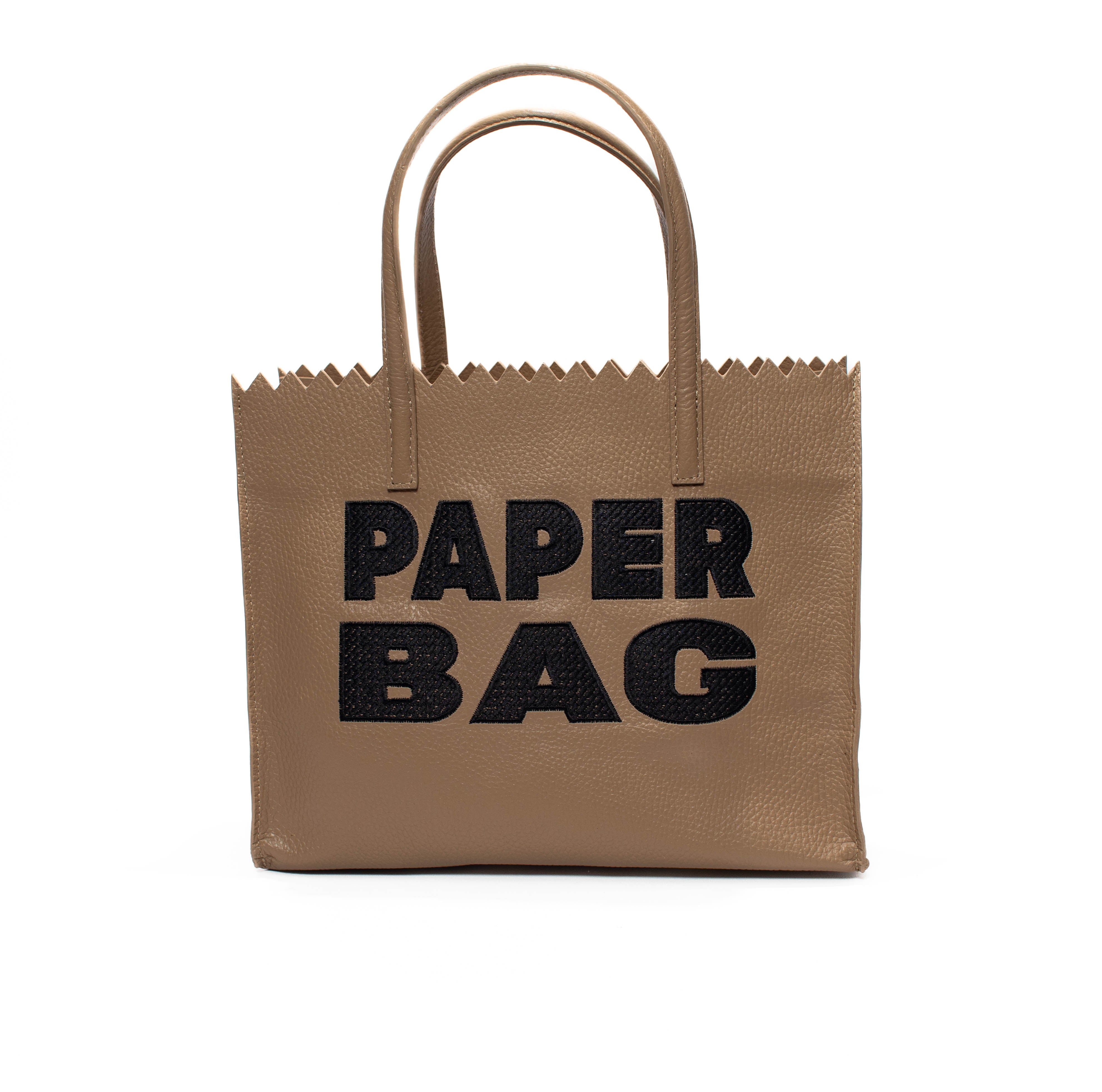 Paper Bag Short cocoa x black
