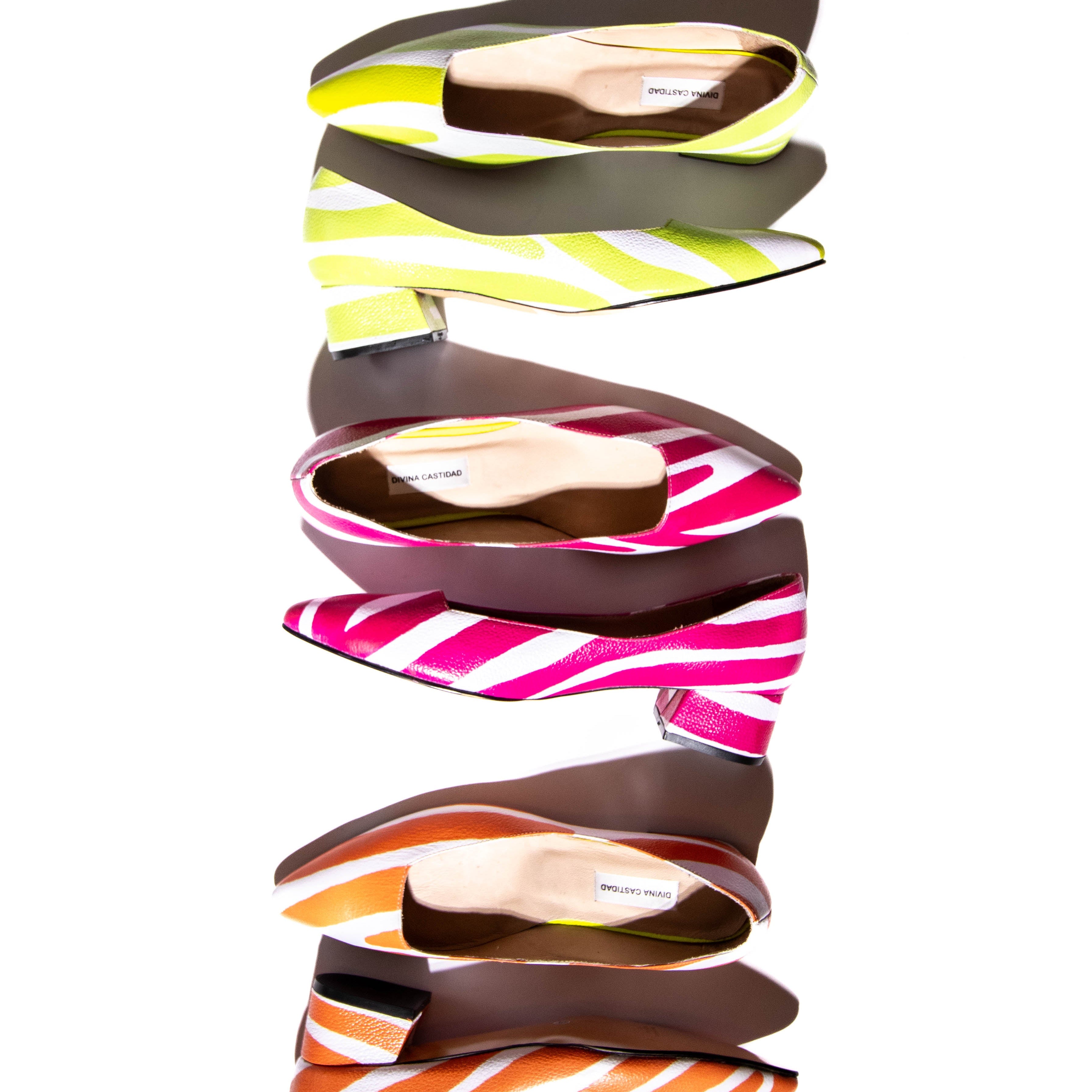 Midi Heels Cebra Verde