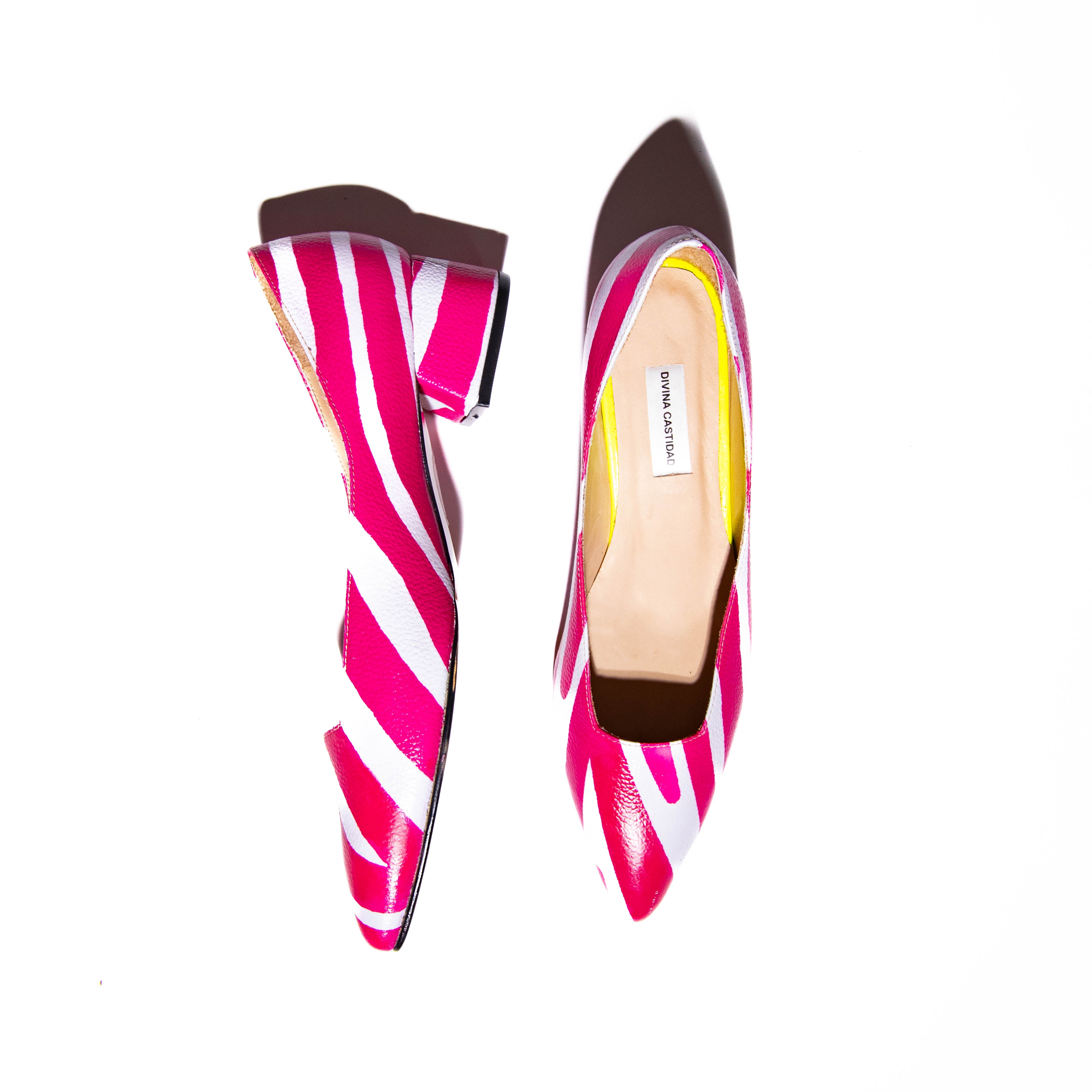 Midi Heels Cebra Fucsia