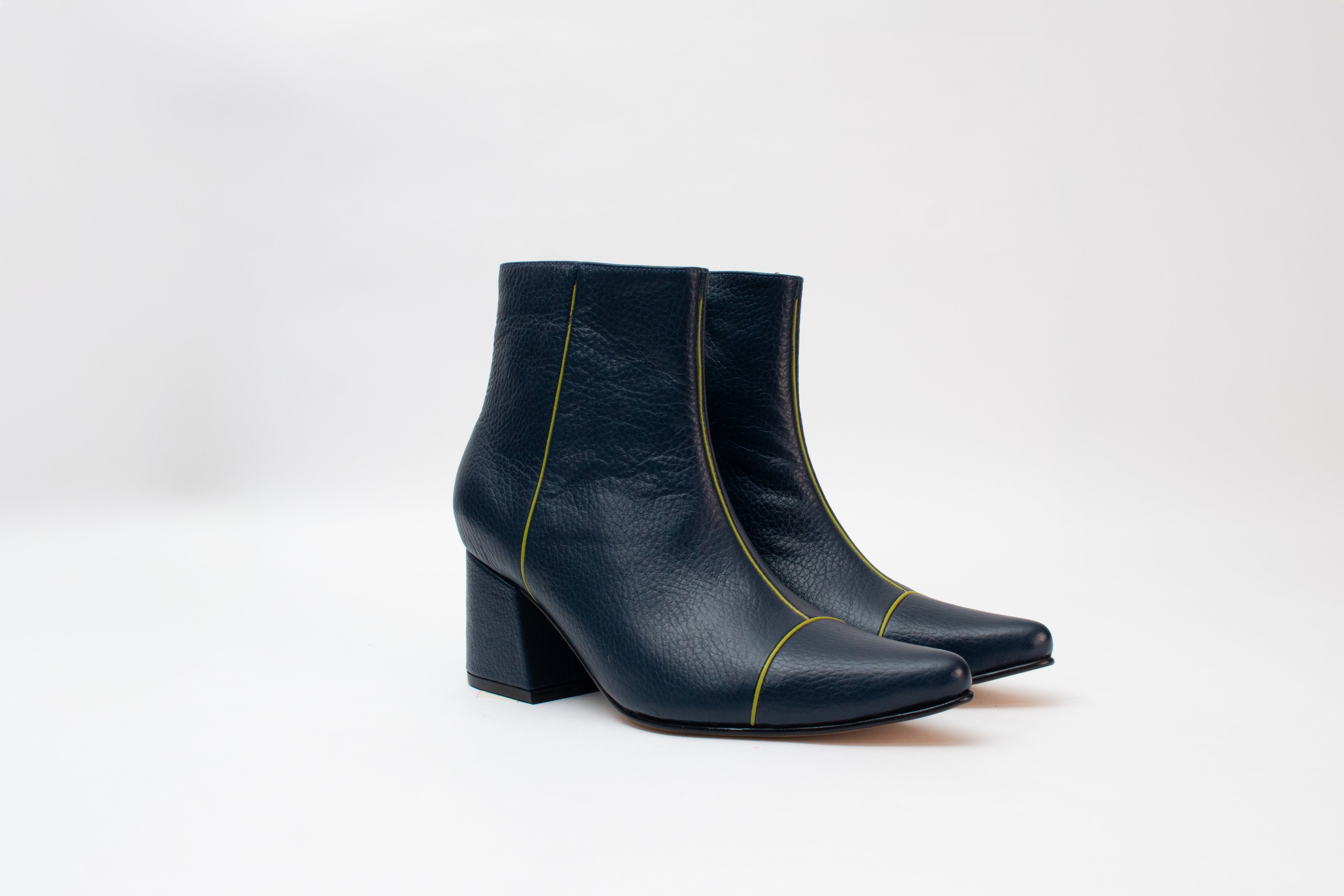ANKLE boots - Navy blue x pistacho