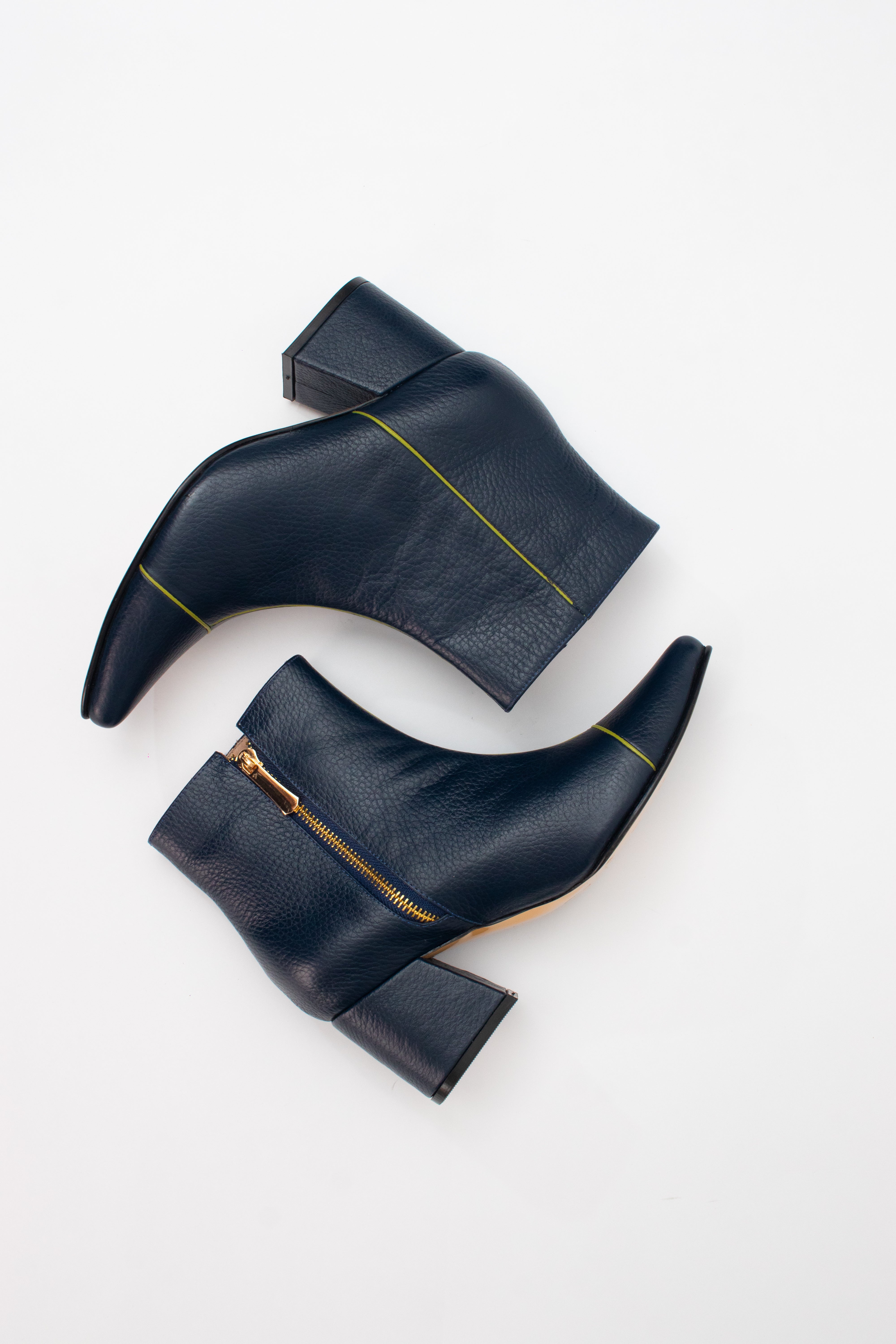 ANKLE boots - Navy blue x pistacho