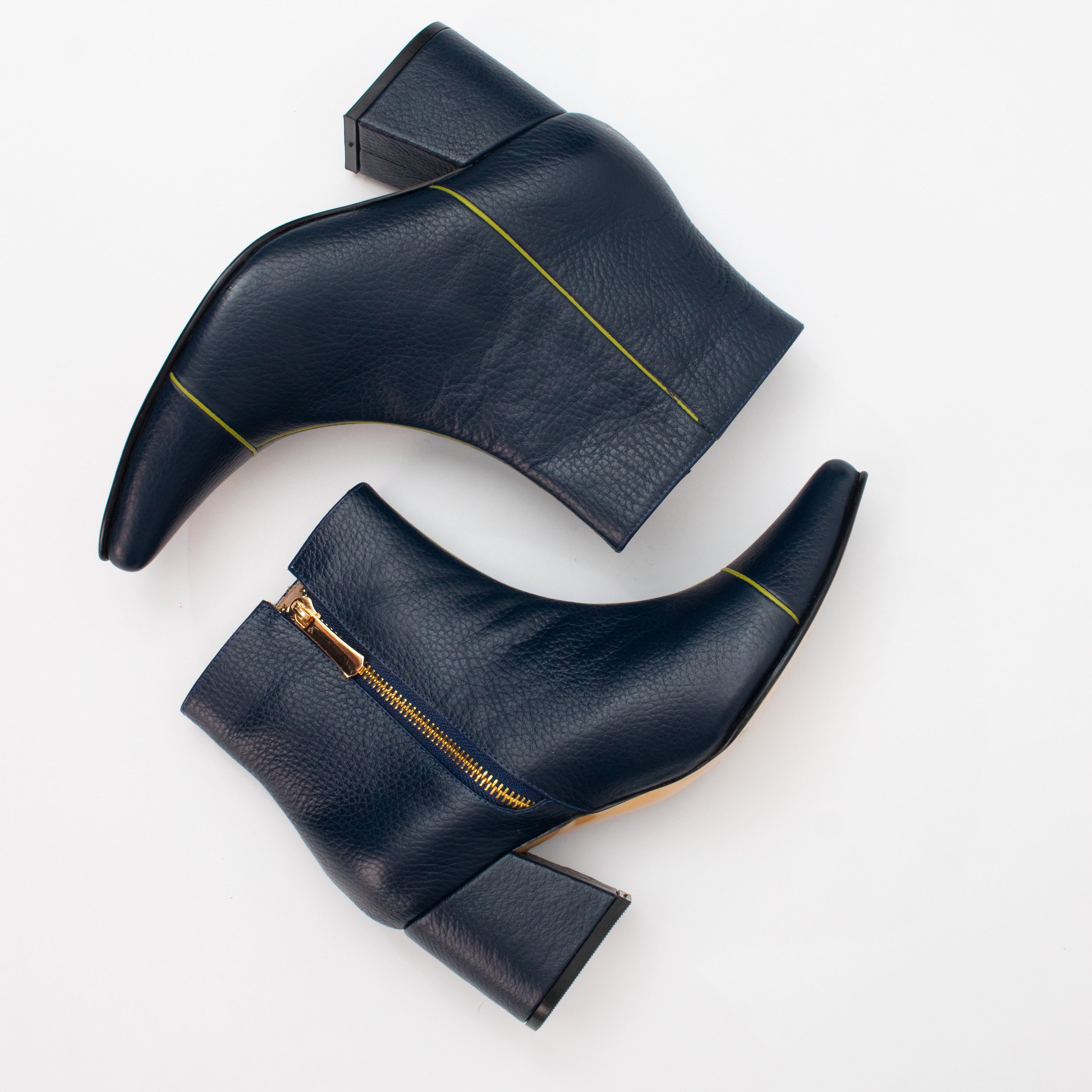 ANKLE boots - Navy blue x pistacho