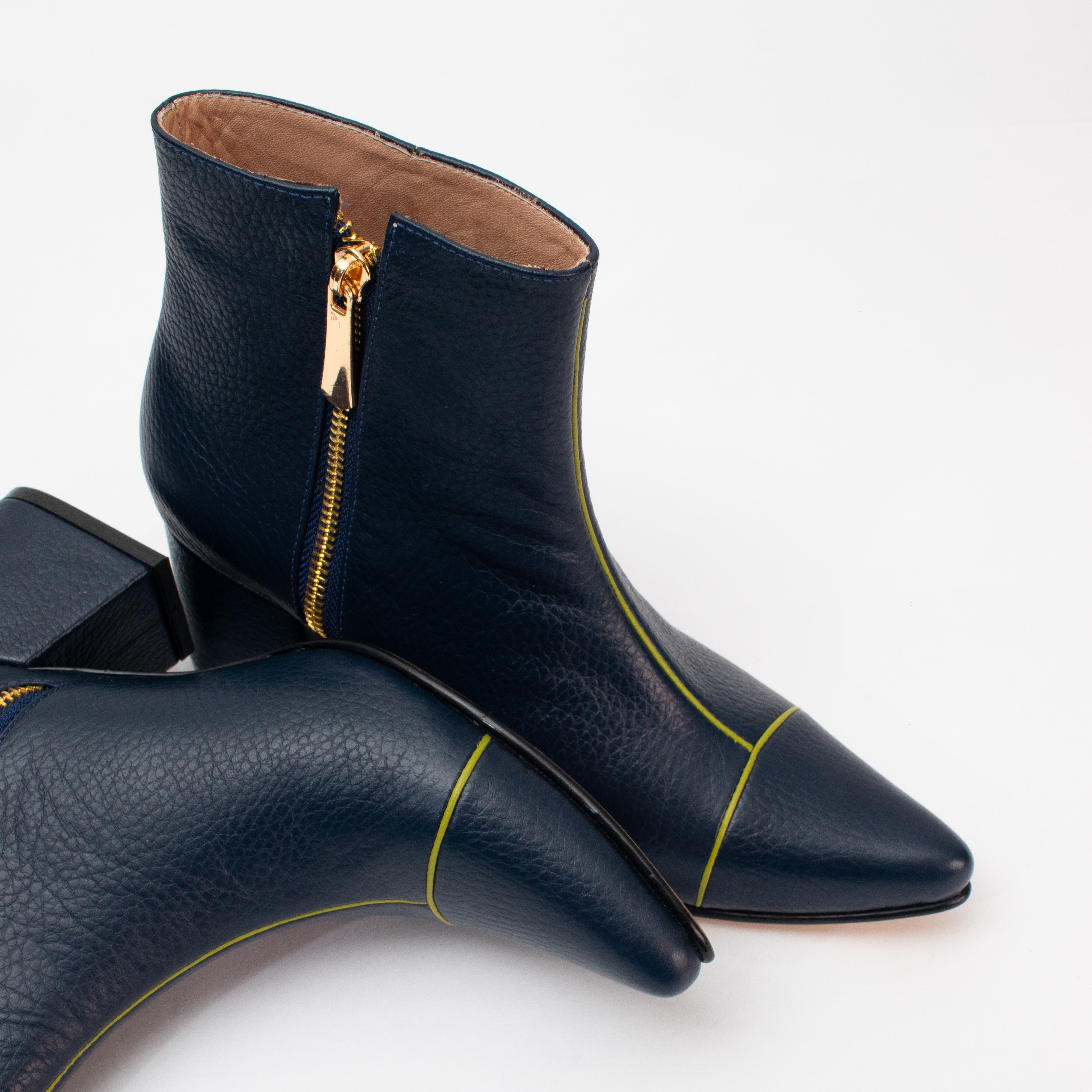 ANKLE boots - Navy blue x pistacho