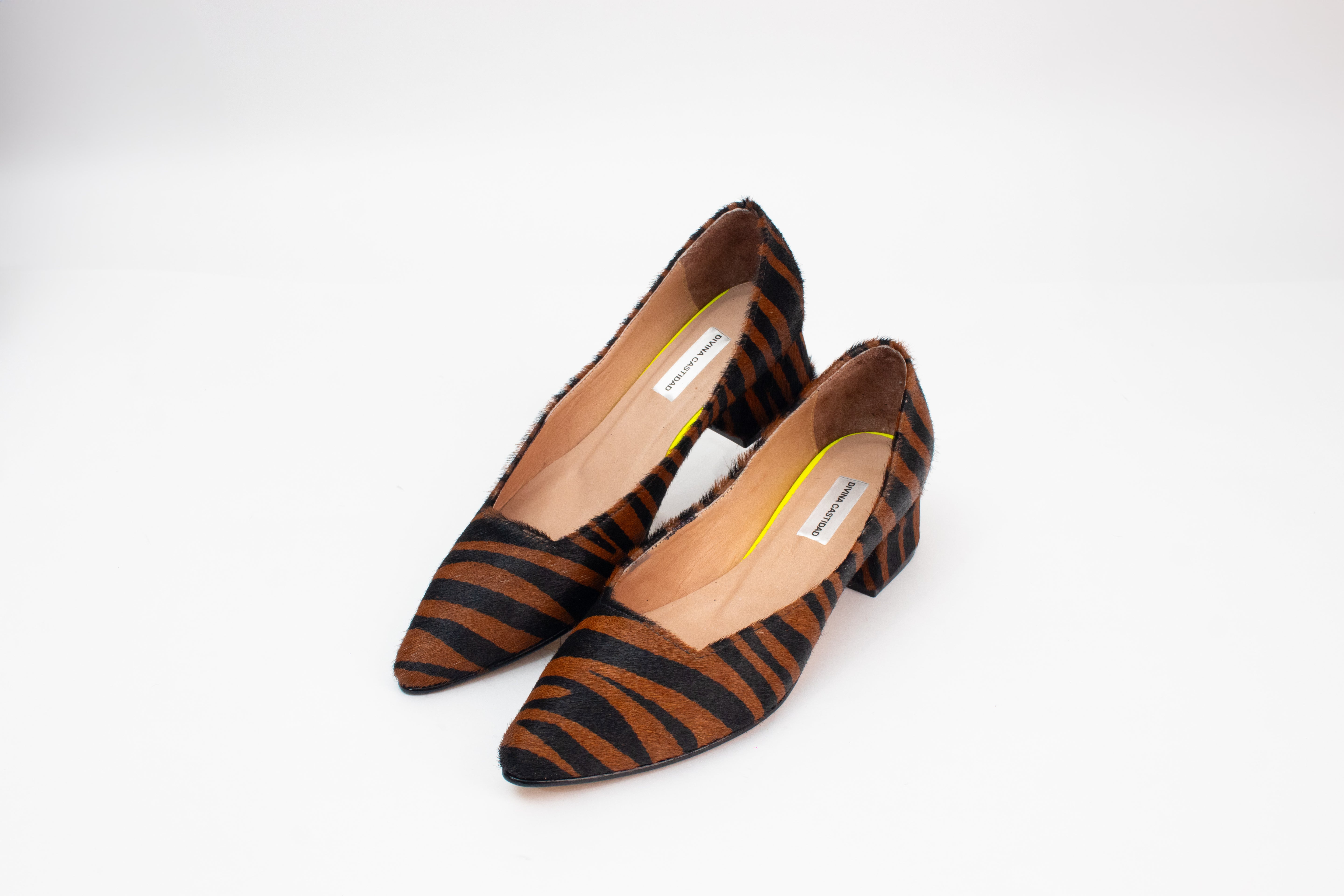Midi Heels Zebra Pelo