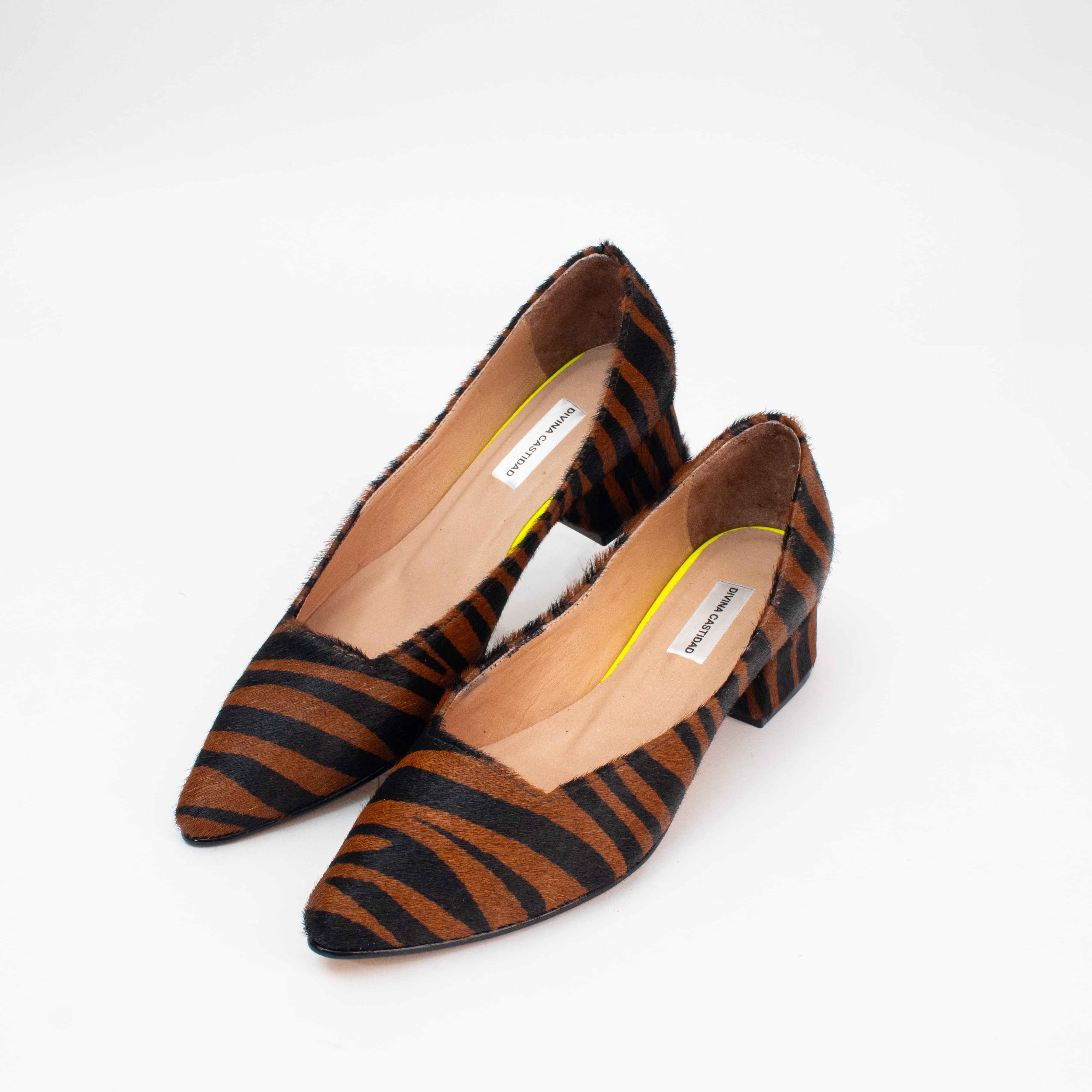 Midi Heels Zebra Pelo