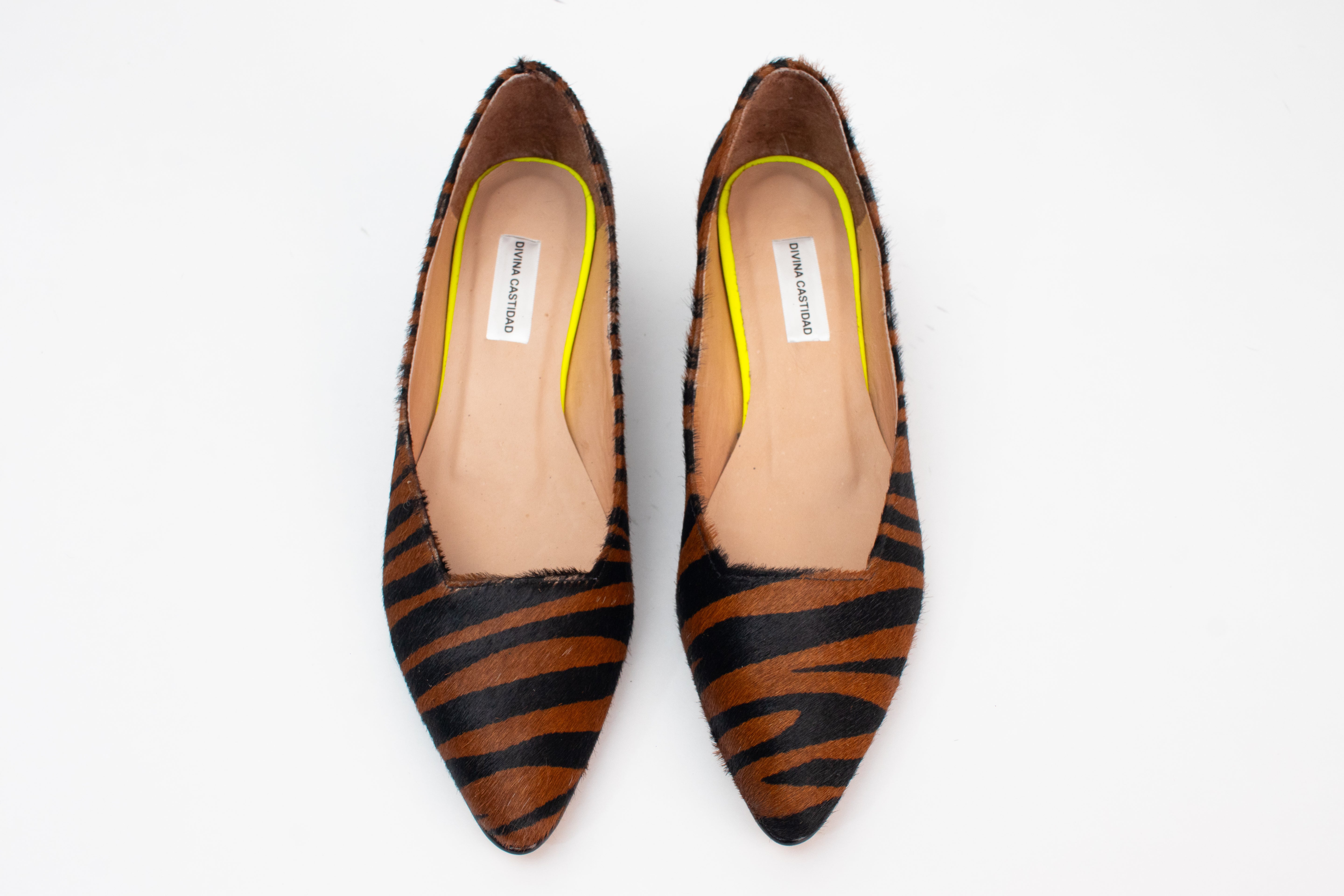 Midi Heels Zebra Pelo